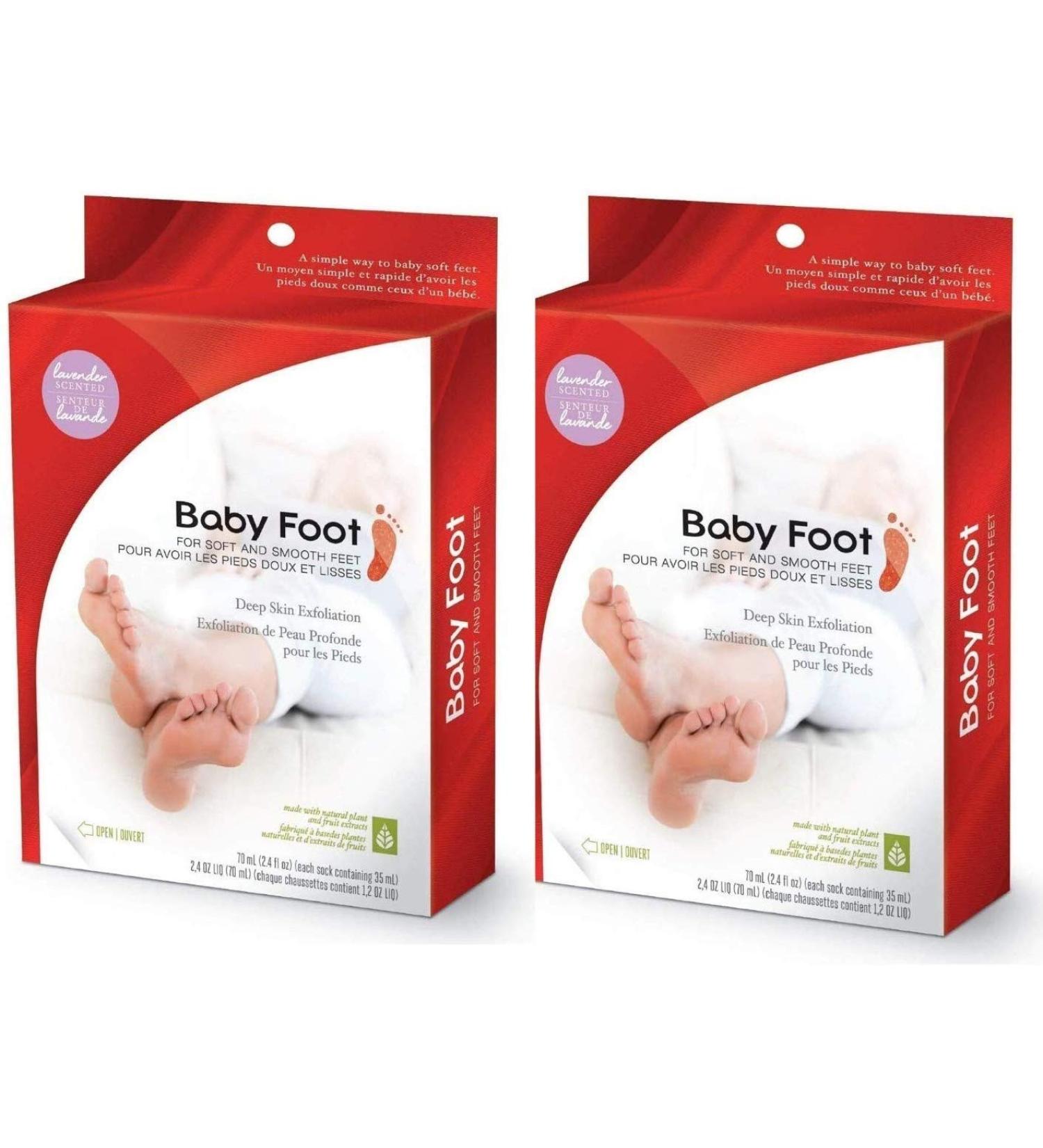 Baby Foot Original Foot Peel Exfoliant For Soft and Smooth Feet Lavender Scented Canadian Version (Pack of 2) - Buy Online on GoSupps.com