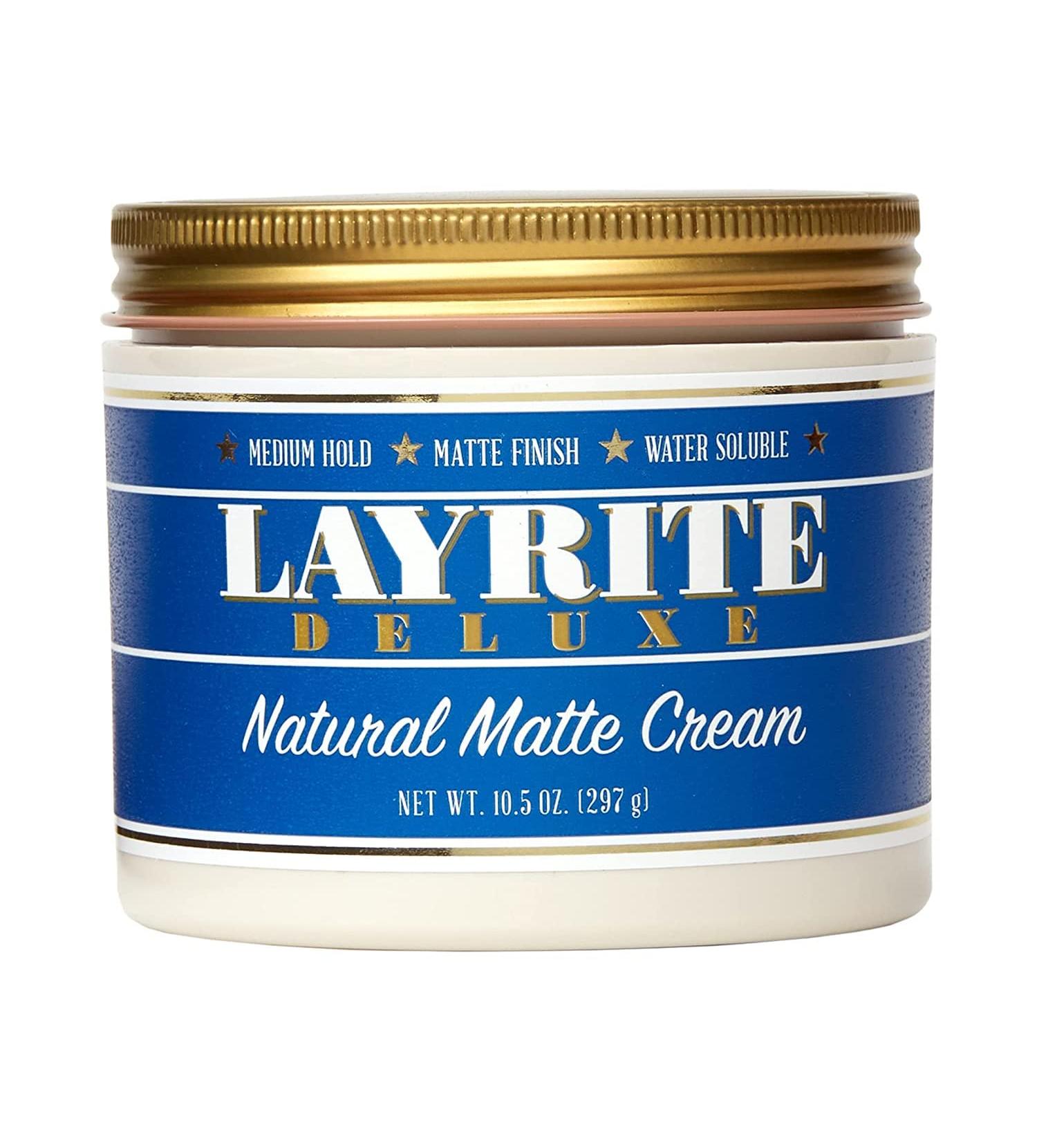 Layrite Natural Matte Cream 10.5 Oz - Styling Perfection for Men's Hair - Buy Online on GoSupps.com