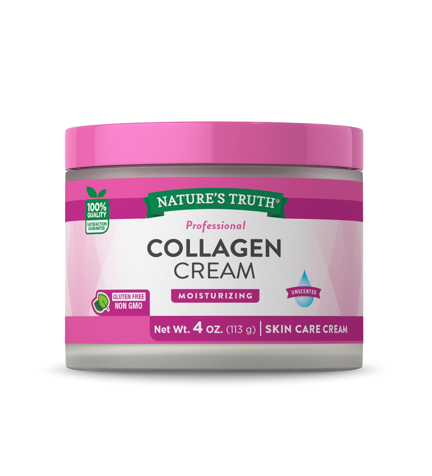 Natures Truth Professional Collagen Cream 4oz Skin Care Cream - White Formula - Buy Online on GoSupps.com