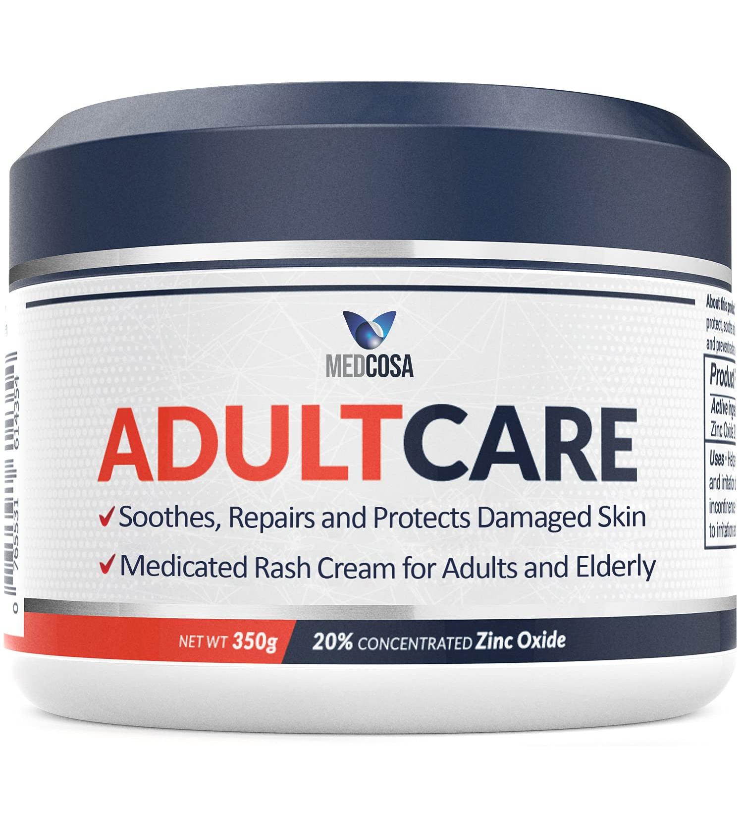 Medcosa Adult Rash Cream - Fast Relief for Sweat, Heat, Diaper Rash - Zinc Oxide Barrier Cream (350g) - Buy Online on GoSupps.com