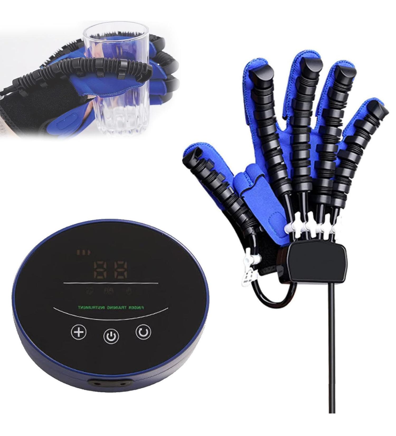 Rehabilitation Robot Gloves Finger Orthosis Stroke Hemiplegia Rehabilitation Training Equipment Finger Rehabilitation Gloves for Hand Function Recovery(Size:M Color:blue Left Hand) Medium blue Left Hand - Buy Online on GoSupps.com