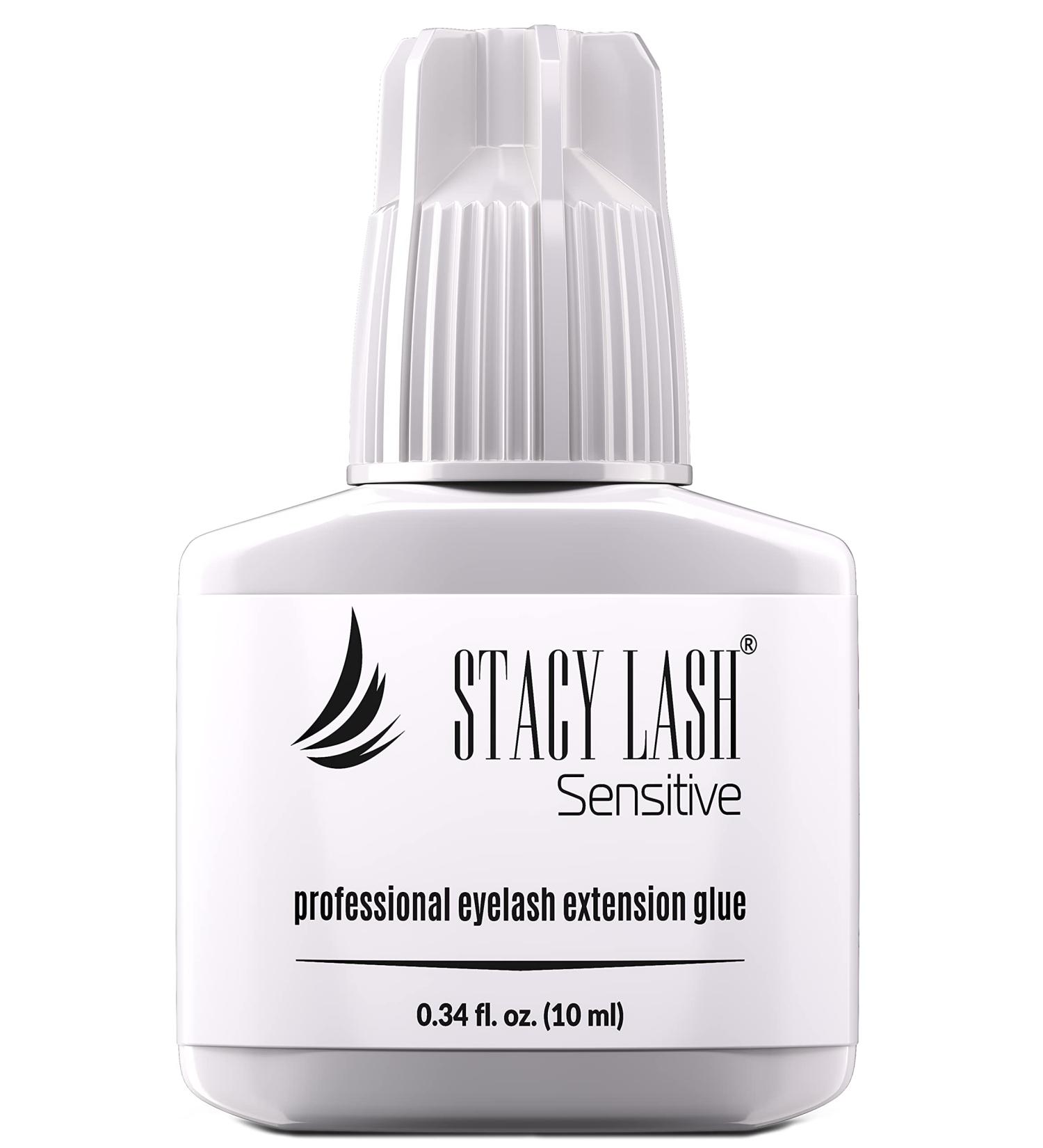 Stacy Lash Sensitive Eyelash Extension Glue 0.34 fl.oz - Low Fume, 5-6 Sec Drying Time, 5 Weeks Retention - Professional Use Only Black Adhesive for Individual Semi-Permanent Lash Extensions - Buy Online on GoSupps.com