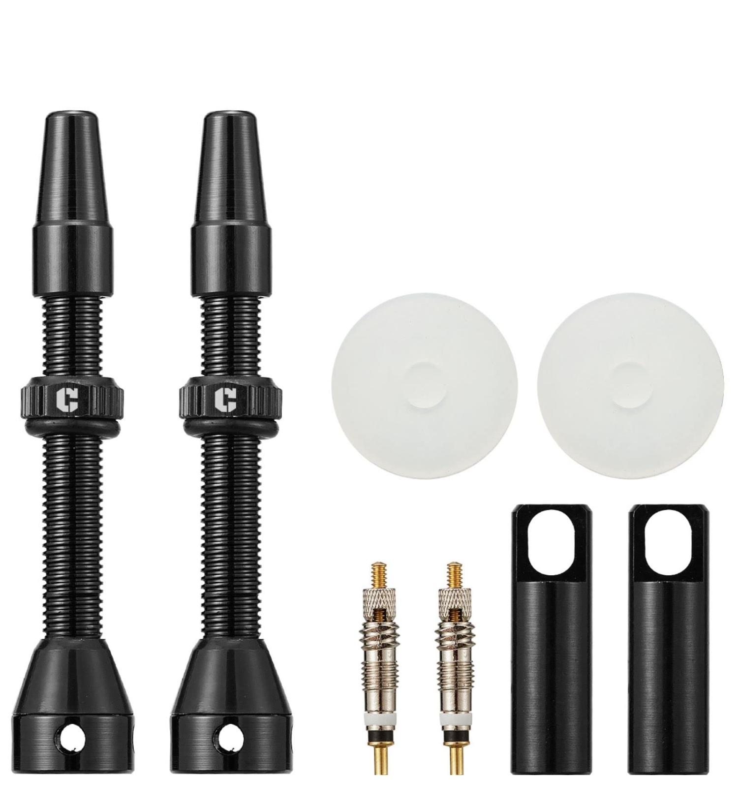 Corki Cycles Tubeless Presta Valve Stem 55mm with 2 Valve Cores & Remover Tools - Black - Buy Online on GoSupps.com