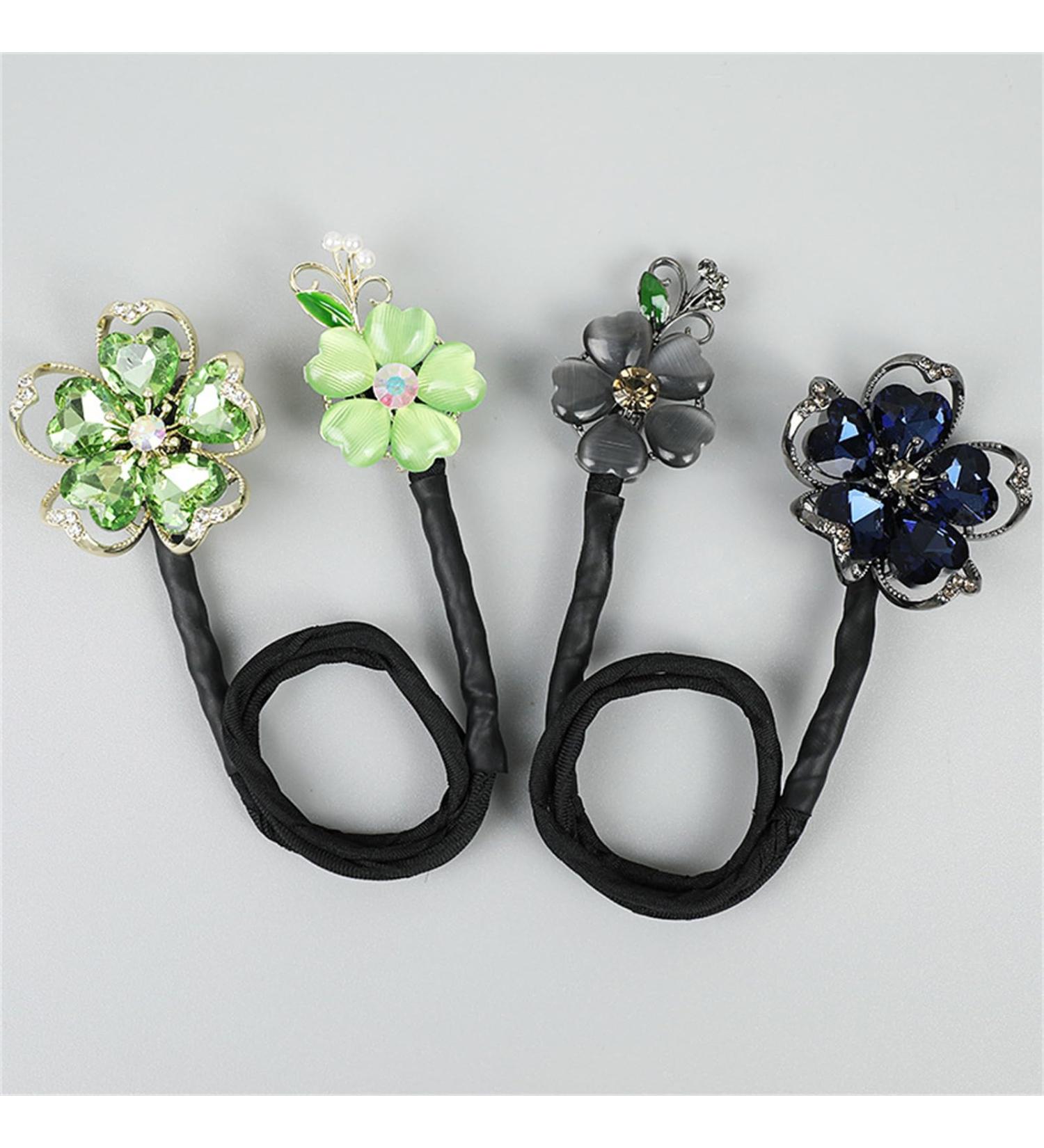 Ocean Blue Feather Hairpin for Long Thick Hair Accessories for Women Girls Fancy Elegant Hair Clips for Women Lazy Hair Curler Deft Bun Maker (1coulp #A) - Buy Online on GoSupps.com