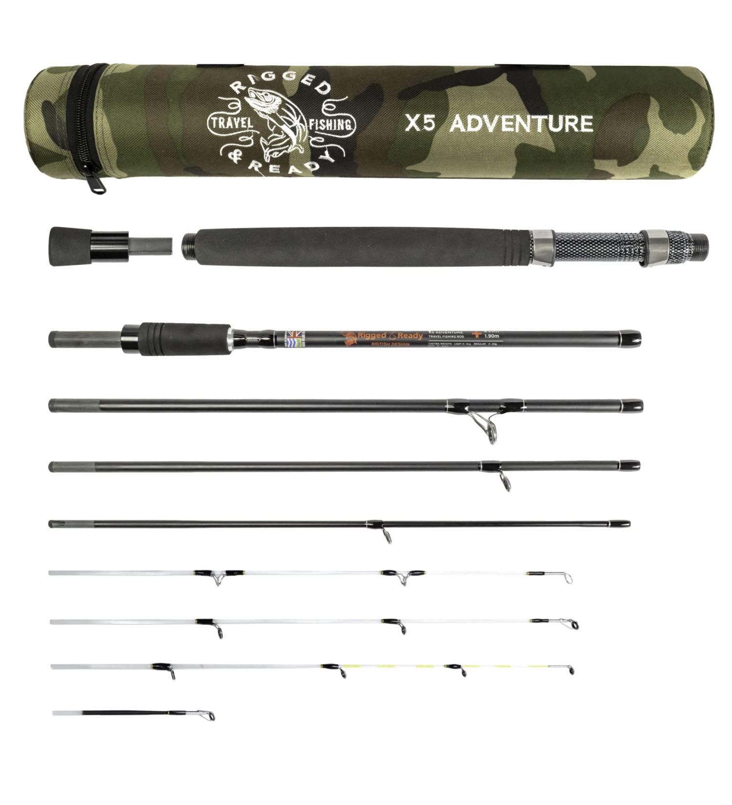X5 Series Travel Fishing Rod & Reels Combo - Compact Multifunctional 5 Techniques - Perfect for Spin & Fly Fishing - Buy Online on GoSupps.com