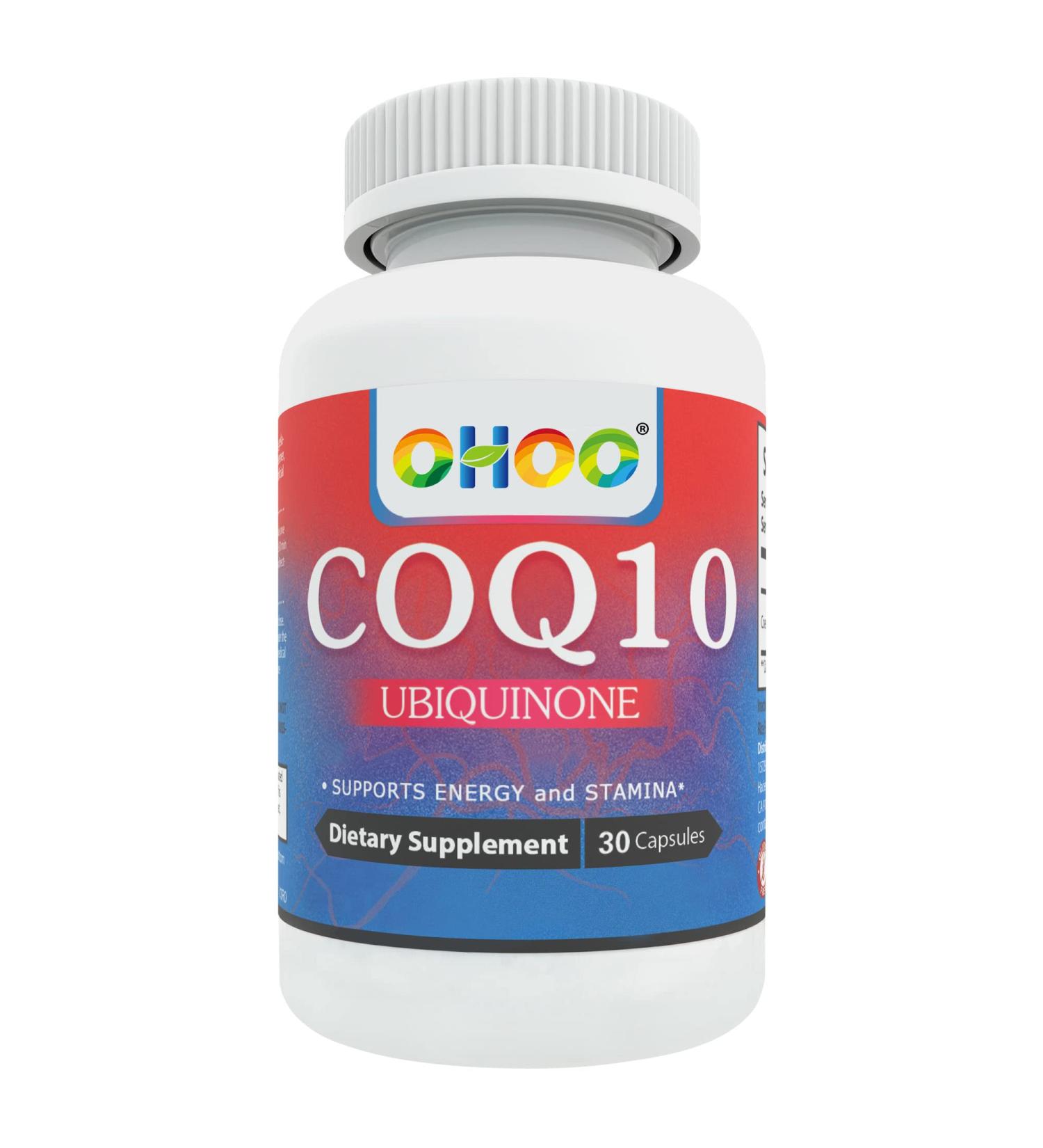 Buy OHOO 200mg CoQ10 - Coenzyme Q10 Energy Supplement 30 Capsules | International Shipping Available - Buy Online on GoSupps.com