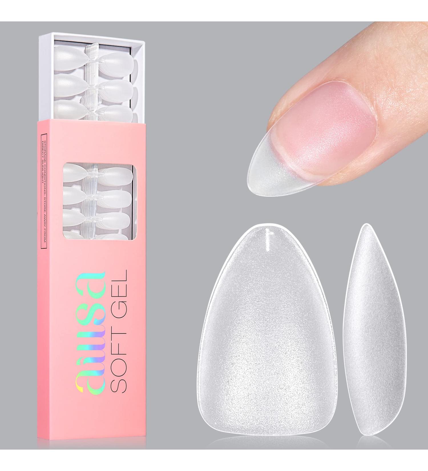 AILLSA Short Almond Nail Tips - 240 PCS Matte Soft Gel Full Cover Almond Nails for Soak Off Extensions - Buy Online on GoSupps.com