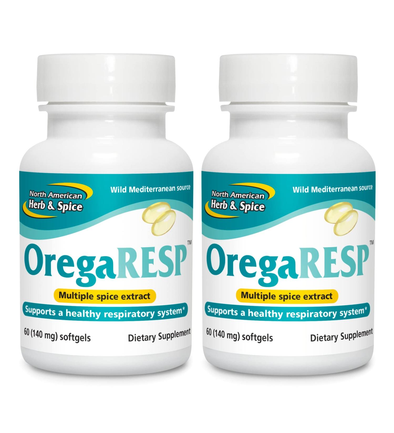 North American Herb & Spice OregaResp P73 Softgels - Pack of 2 - Immune & Respiratory Support - Oreganol P73 Oregano Oil Complex - Non-GMO - 60 Servings - Buy Online on GoSupps.com