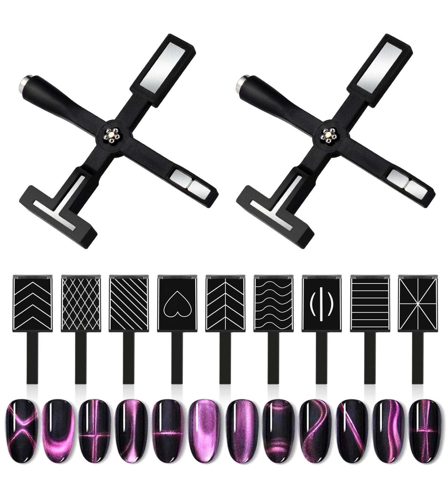 11 Pcs Cat Eye Gel Nail Polish Set - Magnetic Nail Art Accessories for Stunning Designs - Buy Online on GoSupps.com