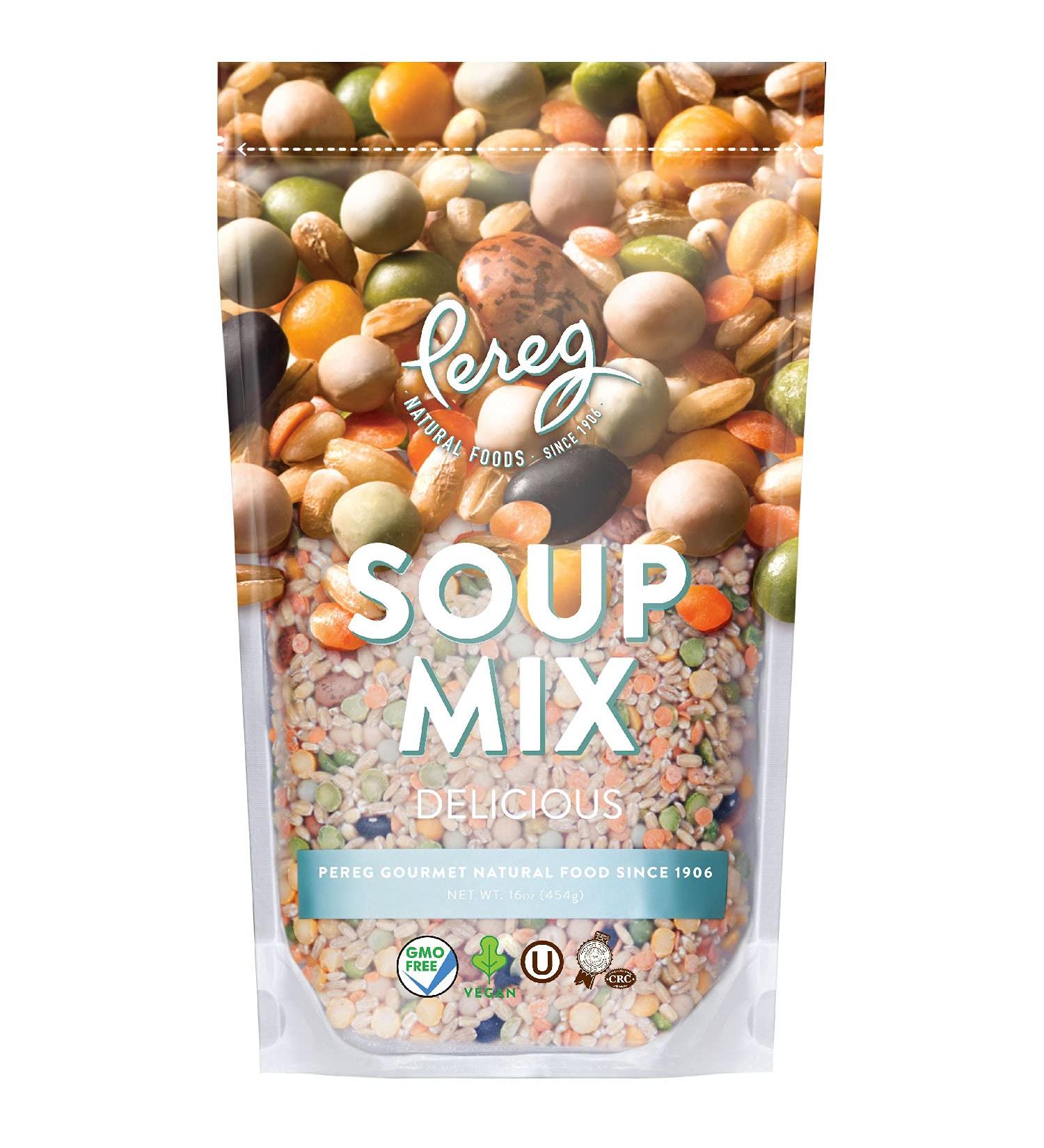 Pereg Natural Foods Soup Mix - Peas Beans Lentils Kosher - 1lb - Buy Online on GoSupps.com