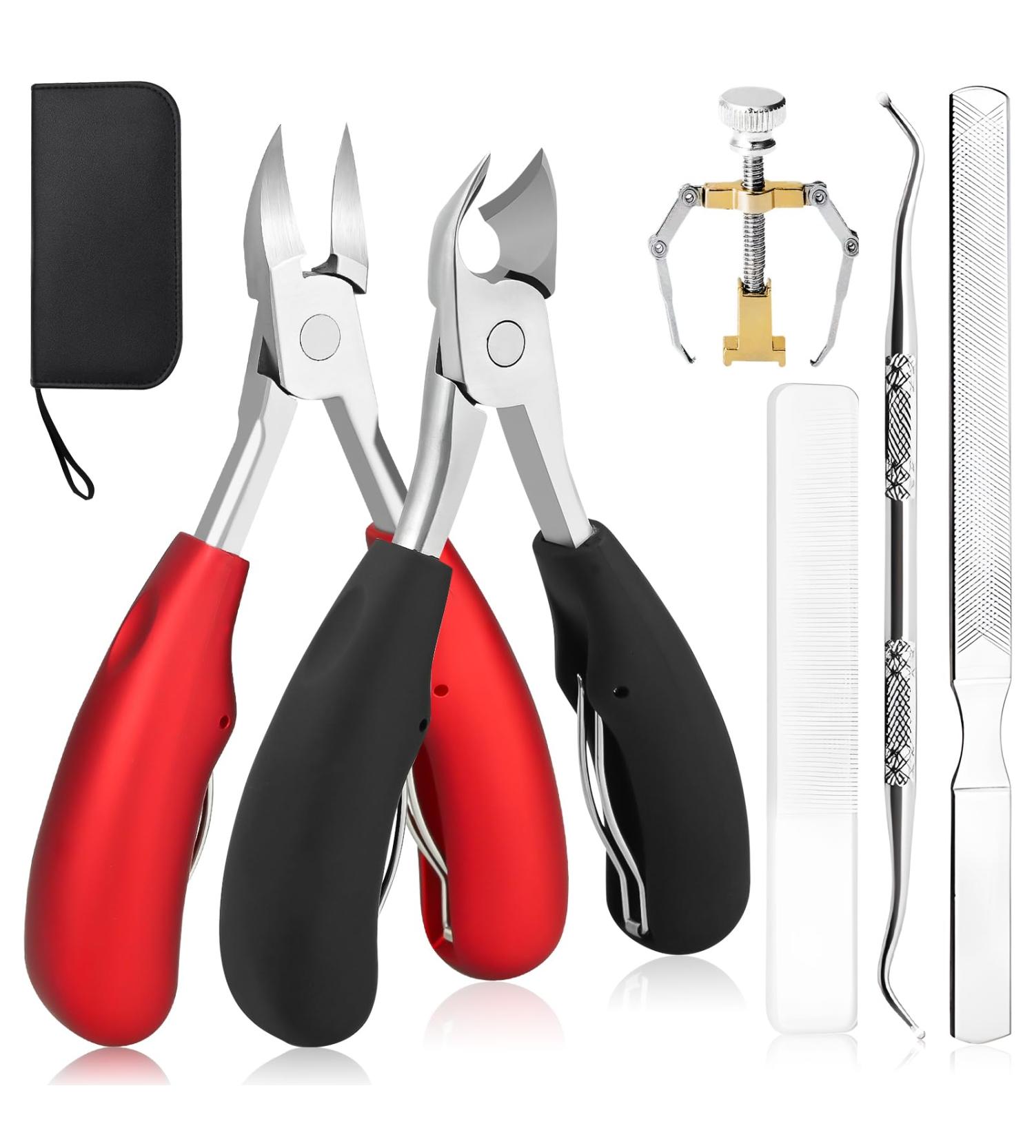 6-Piece Professional Foot Nail Pliers Set | Super-Sharp Stainless Steel Toenail Scissors for Thick & Ingrown Nails | Pedicure Tools for Seniors | Fight Nail Fungus & Paronychia - Buy Online on GoSupps.com