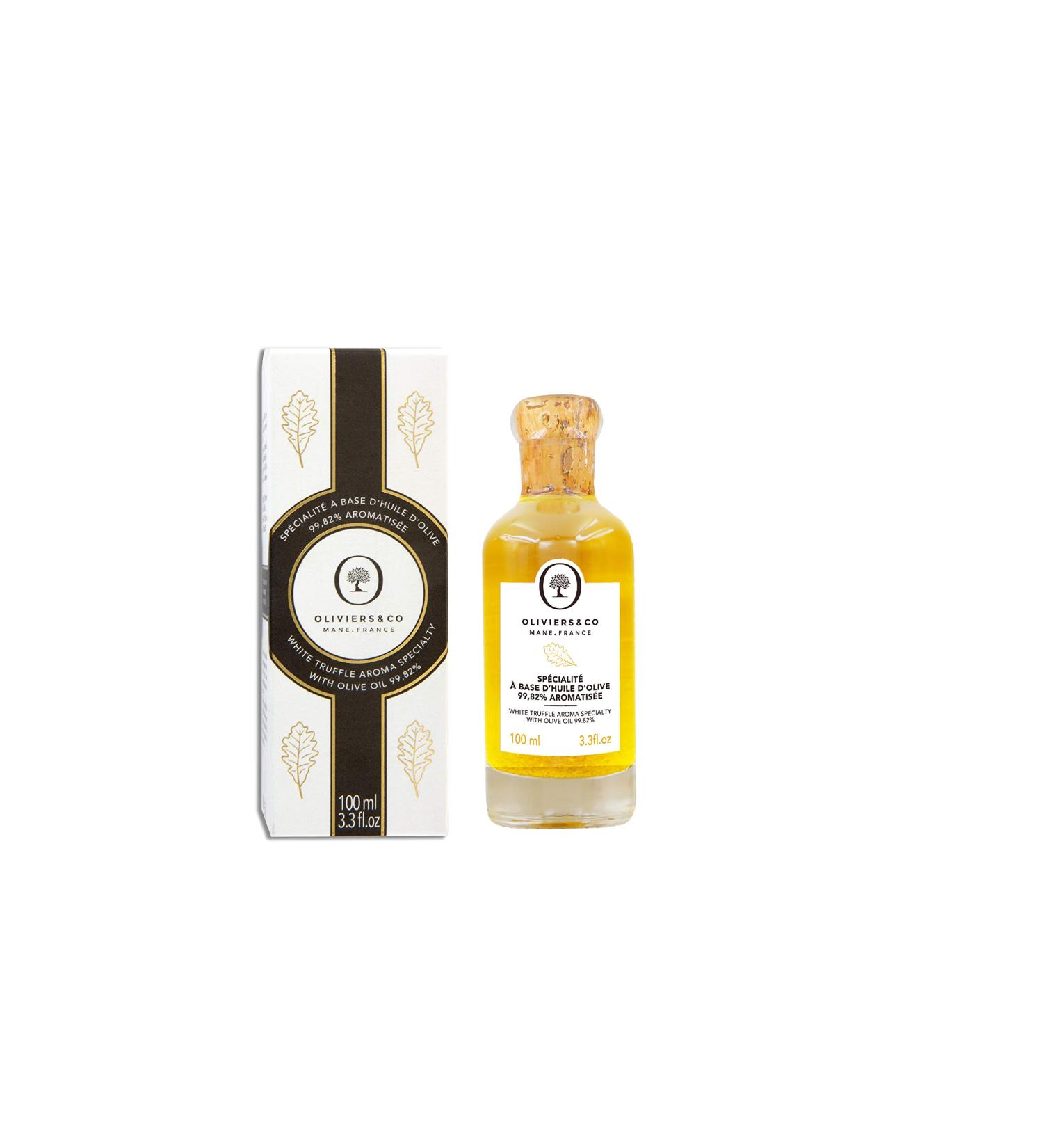 Oliviers&Co White Truffle Oil - 3.3fl.oz (100ml) - Cold Pressed Extra Virgin Truffle Olive Oil - NEW DESIGN - Buy Online on GoSupps.com