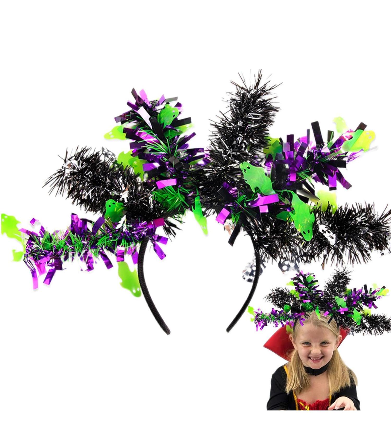 Halloween Headbands Pumpkin Ghost Bat Skeleton Scary Long Strip Hair Bands - Halloween Headwear Cosplay Props for Favors Ghost Skeleton - Buy Online on GoSupps.com