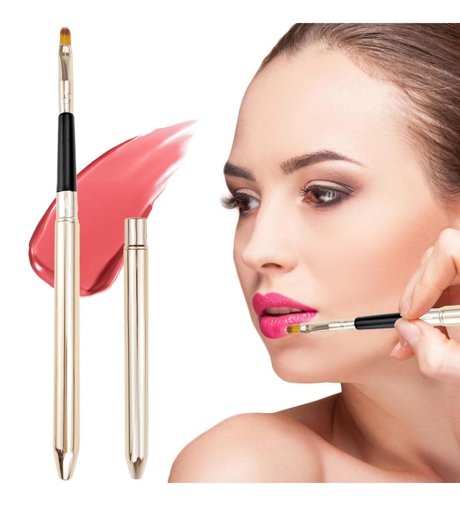 3 Pack Portable Travel Lip Brush & Retractable Lip Balm Applicator - Reusable Makeup Tool for Perfect Lipstick & Gloss Application - Buy Online on GoSupps.com