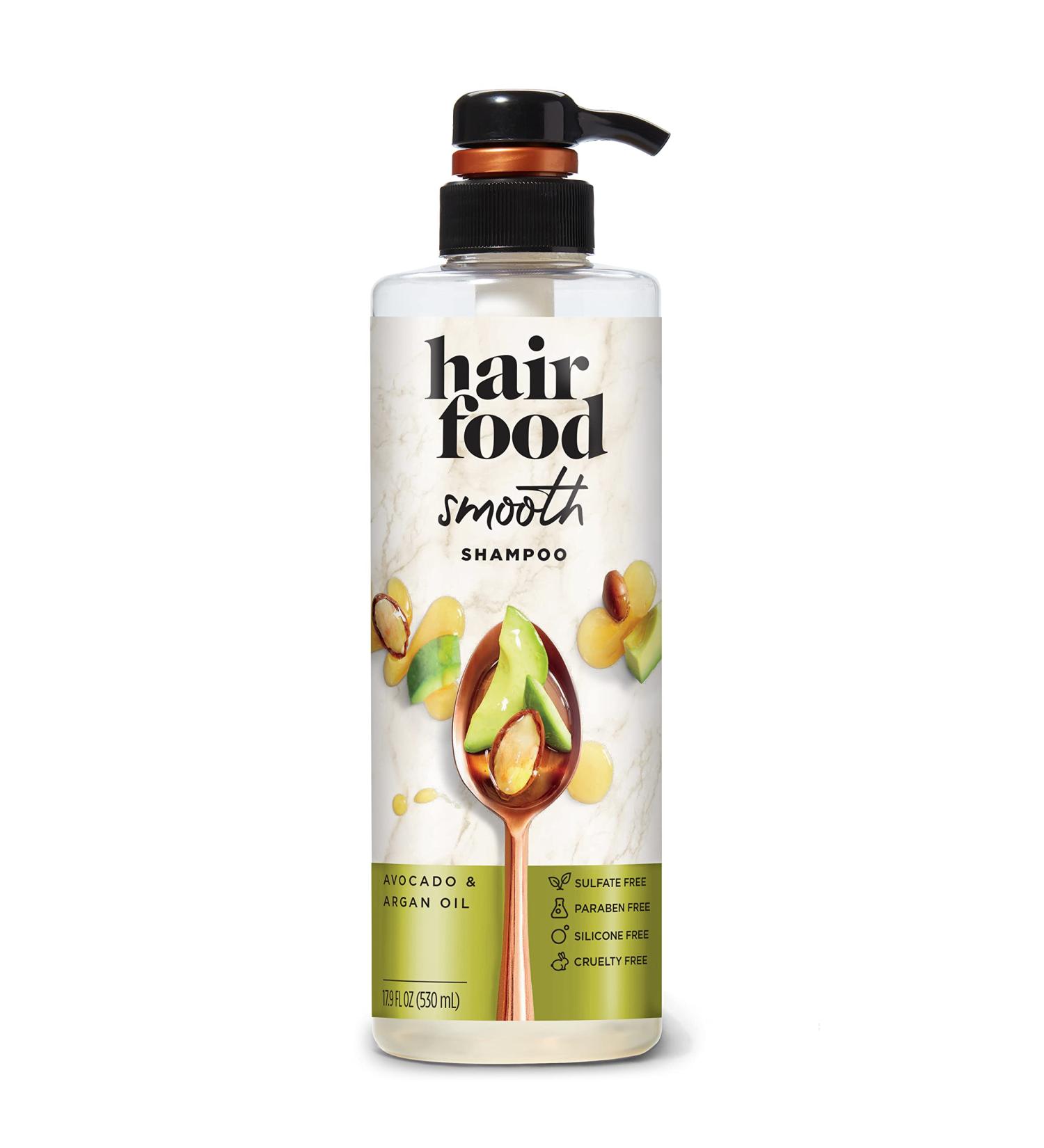 Sulfate Free Hair Food Shampoo with Argan Oil & Avocado 17.9 Fl Oz - Dye Free Smoothing Treatment - Buy Online on GoSupps.com