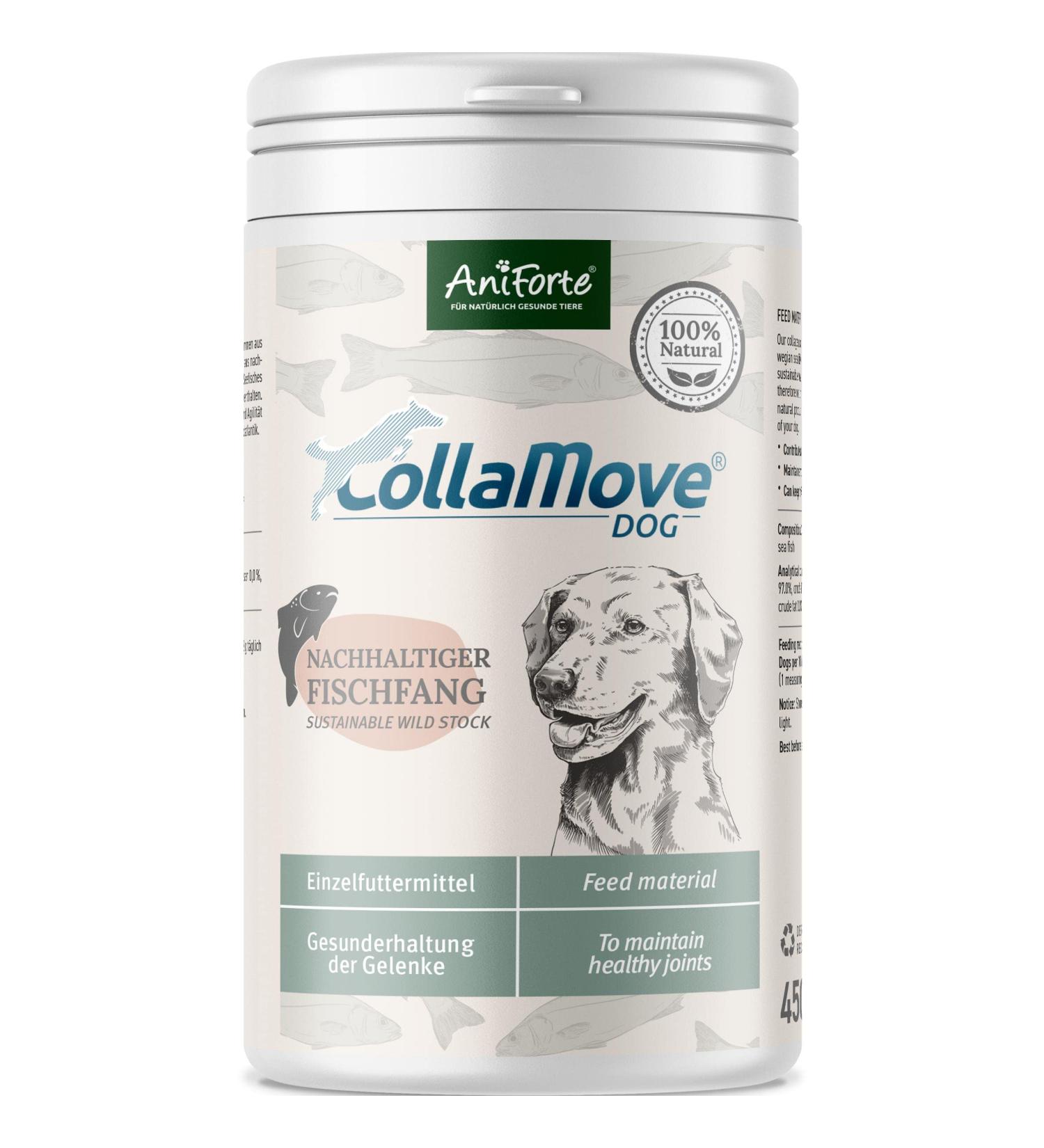 AniForte Collamove Collagen Joint Powder for Dogs 450g | Natural Support for Joint Function Tendons & Ligaments - Buy Online on GoSupps.com