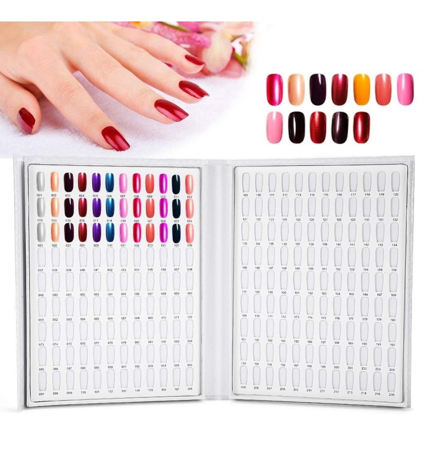 Book Nails Display - Showcase Your Nail Polish Colors | Nail Book Graphic Insert for Perfect Nail Card Display (Pink) - Buy Online on GoSupps.com