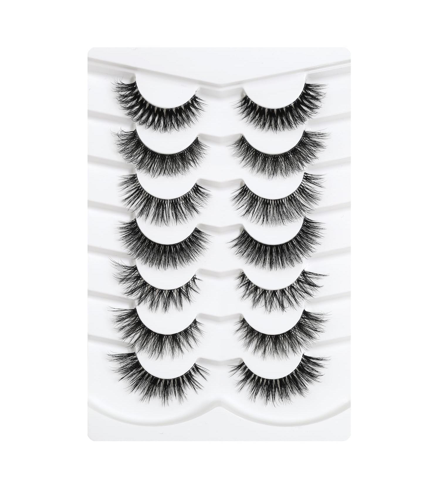 3D Cat-Eye Wispy False Eyelashes - Natural & Reusable Fluffy Faux Lashes (No.191) - Buy Online on GoSupps.com