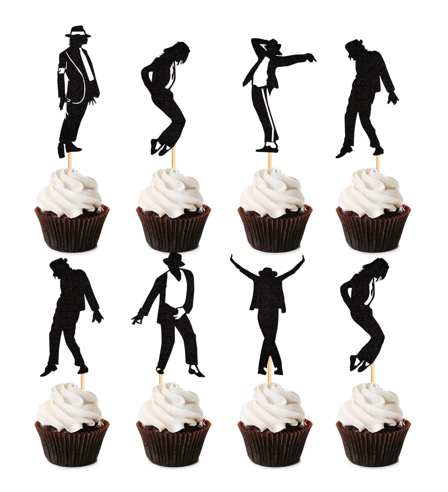 Blumomon 30pcs Jazz Cupcake Toppers Dance Party Cake Decoration Black Glitter Tap Dancers Cupcake Picks Music Dancer Cupcake Picks for Birthday Parties Wedding Party Decorations Disco-4 - Buy Online on GoSupps.com