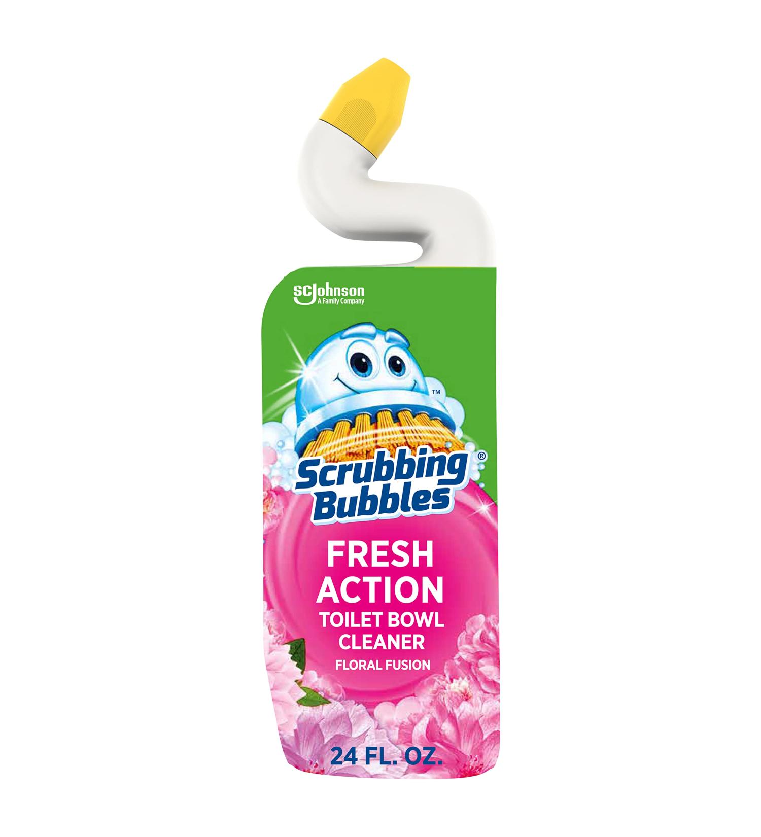 Scrubbing Bubbles Toilet Cleaner Gel - Effective Limescale & Hard Water Stain Removal Floral Fusion Scent 24 oz - International Shipping Available - Buy Online on GoSupps.com