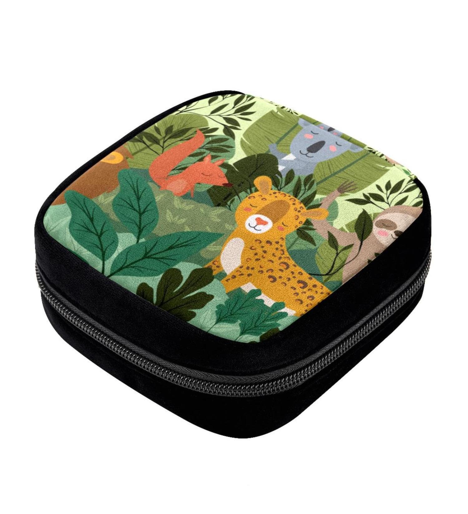 GIAPB Period Bag - Sanitary Napkin Storage & Makeup Pouch - Cartoon Animal Forest Color4554 - Buy Online on GoSupps.com