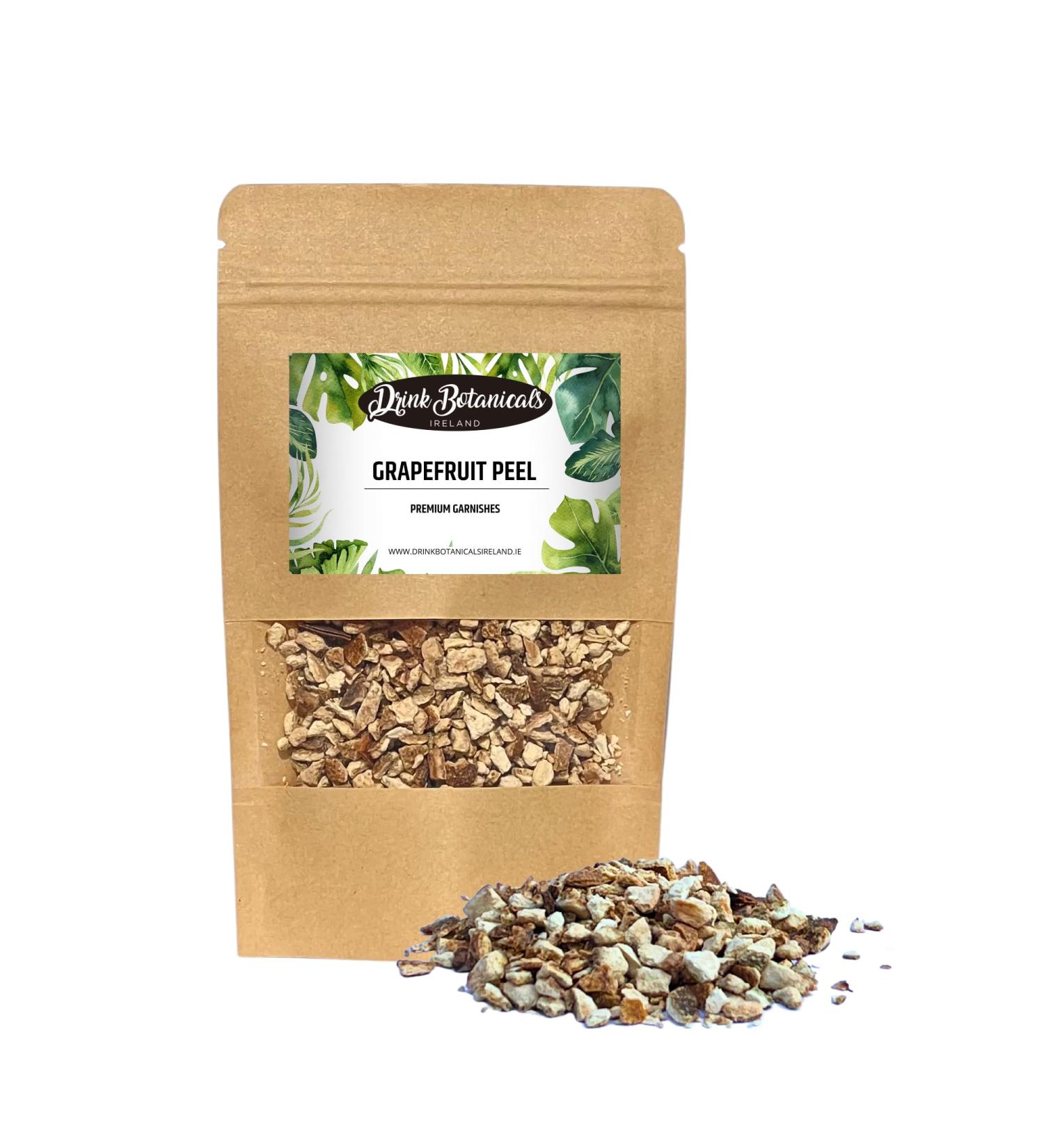 Dried Grapefruit Peel Pieces - 80g Pouch | Natural & Gluten-Free Botanicals for Gin Making | Drink Botanicals Ireland - Buy Online on GoSupps.com