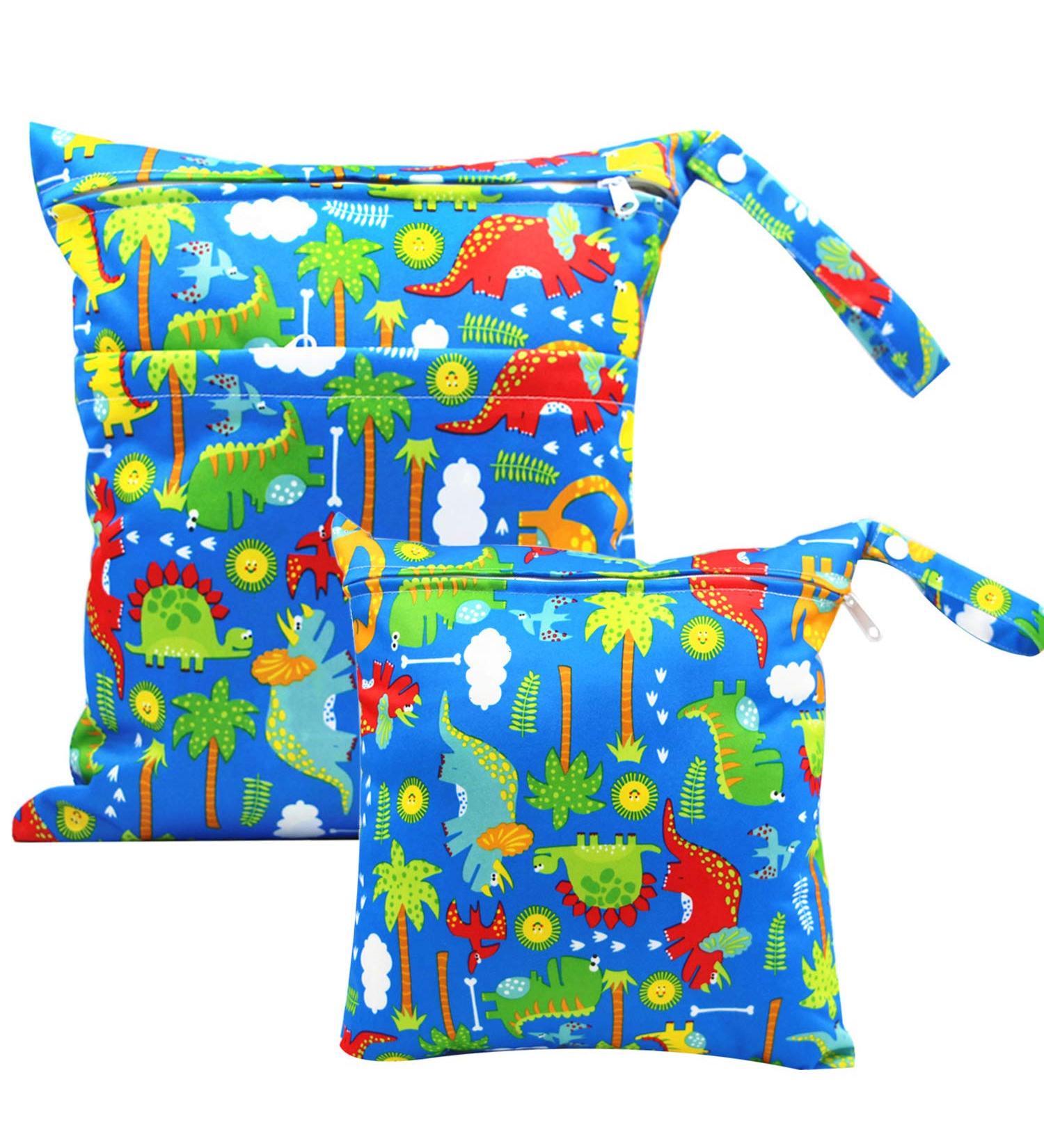 FenFang Wet Bag 2 PCS - Waterproof Reusable Wet Dry Bags for Cloth Diapers - Blue - Buy Online on GoSupps.com