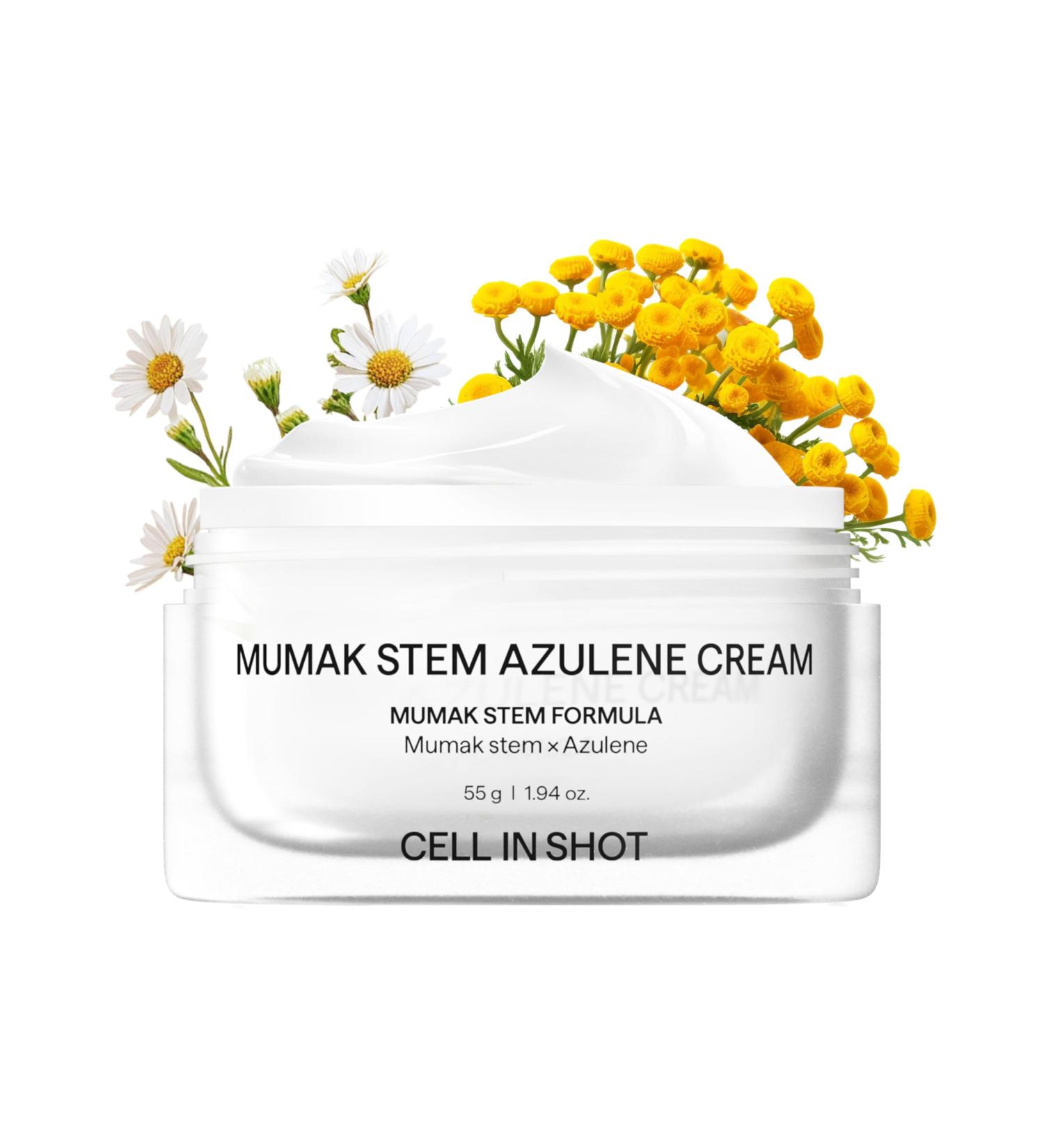 CELL IN SHOT Mumak Stem Azulene Cream Hydration and Barrier Support Stem Azulene Moisturizer for Dry, Sensitive Skin, 1.94 oz (55g) - Buy Online on GoSupps.com