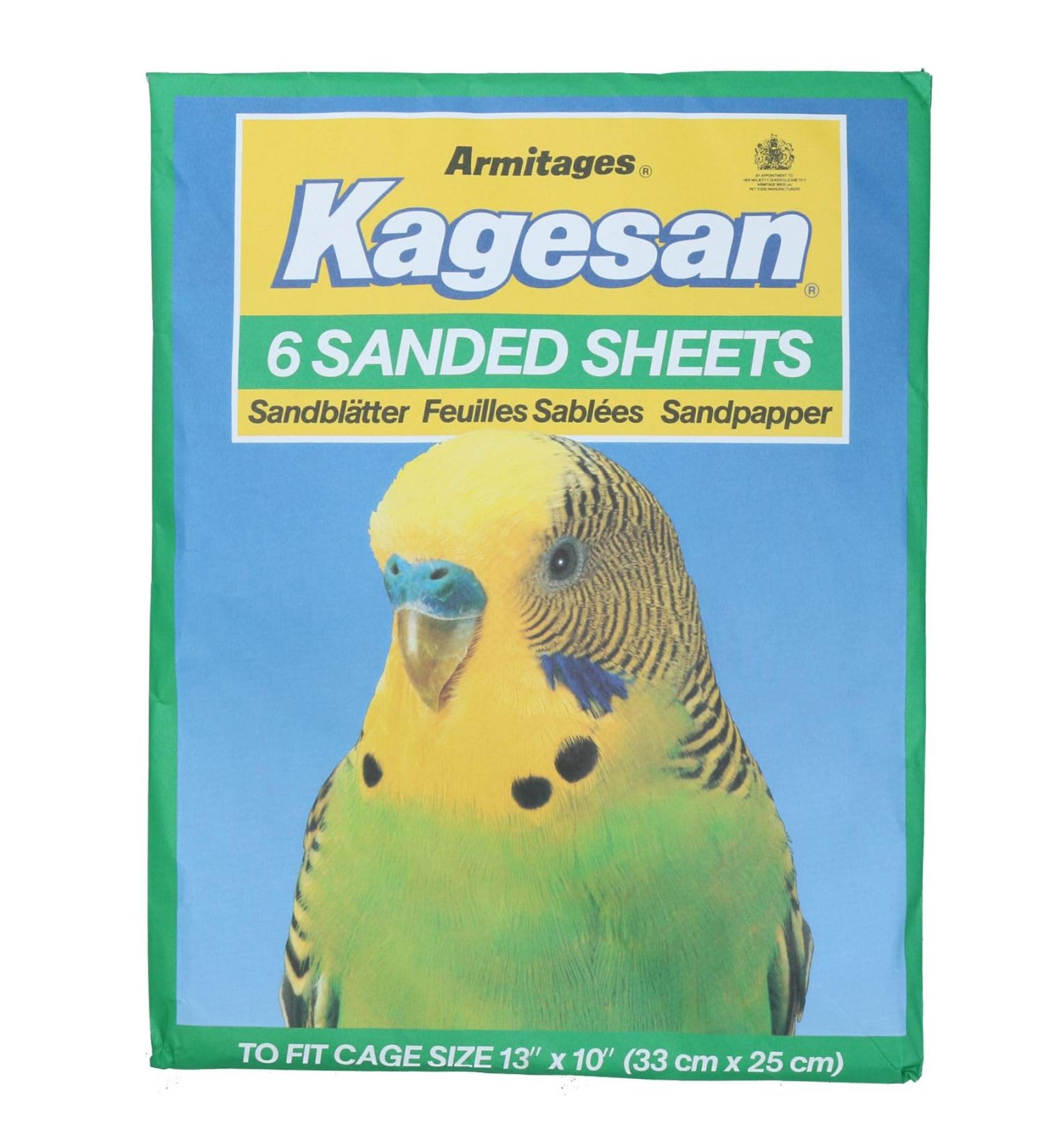 AB Tools 6 Sanded Sheets Sandpaper | Cage Lining for Budgies & Caged Birds 25x33cm - Buy Online on GoSupps.com