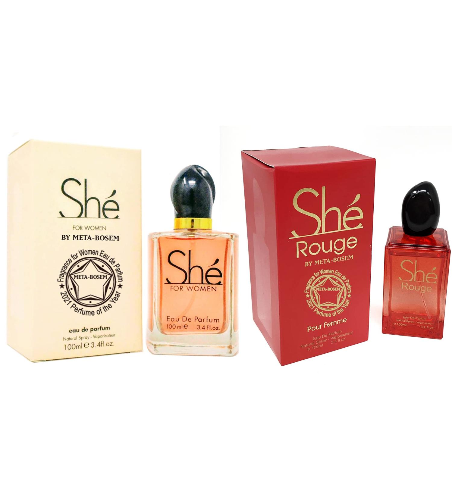 META-BOSEM She White&Rouge 2 Piece Set Eau de Parfum Natural Spray for Women Wonderful Gift Ultra-feminine Fresh Fragrance a Classic Bottle 3.4 Fl Oz/100Ml - Buy Online on GoSupps.com