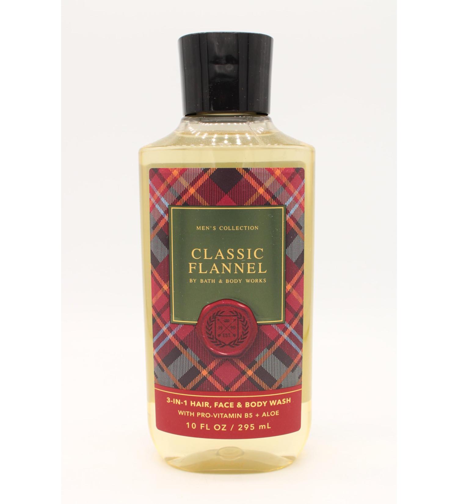 Classic Flannel BBW Bath and Body 3 in 1 Hair Face & Body Wash Men's Collection 10 fl oz