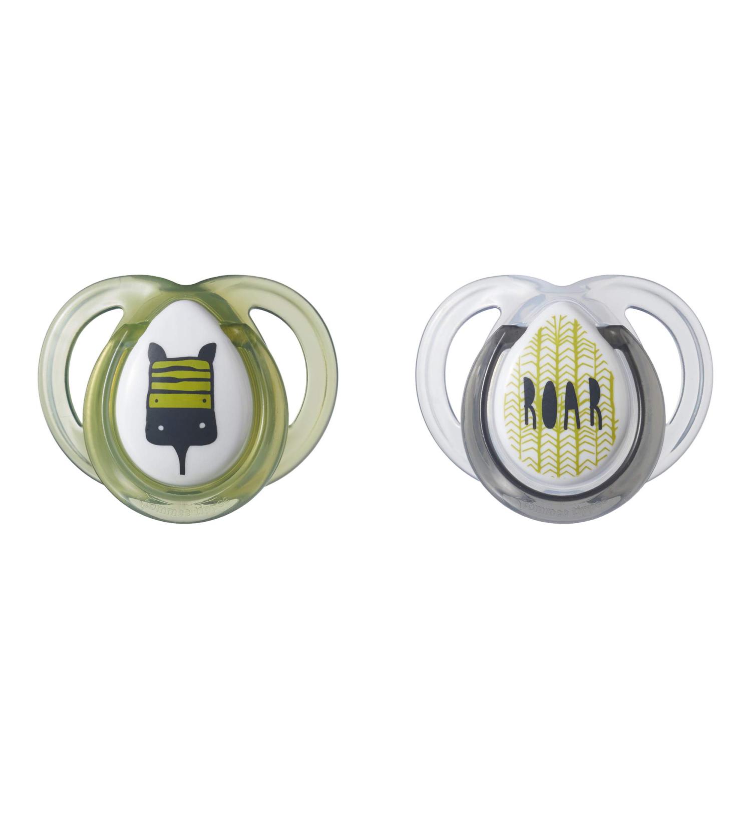 Tommee Tippee Every Day Pacifiers Symmetrical Design BPA-Free Silicone Binkies 0-6m 2-Count Colors and Designs Vary - Buy Online on GoSupps.com