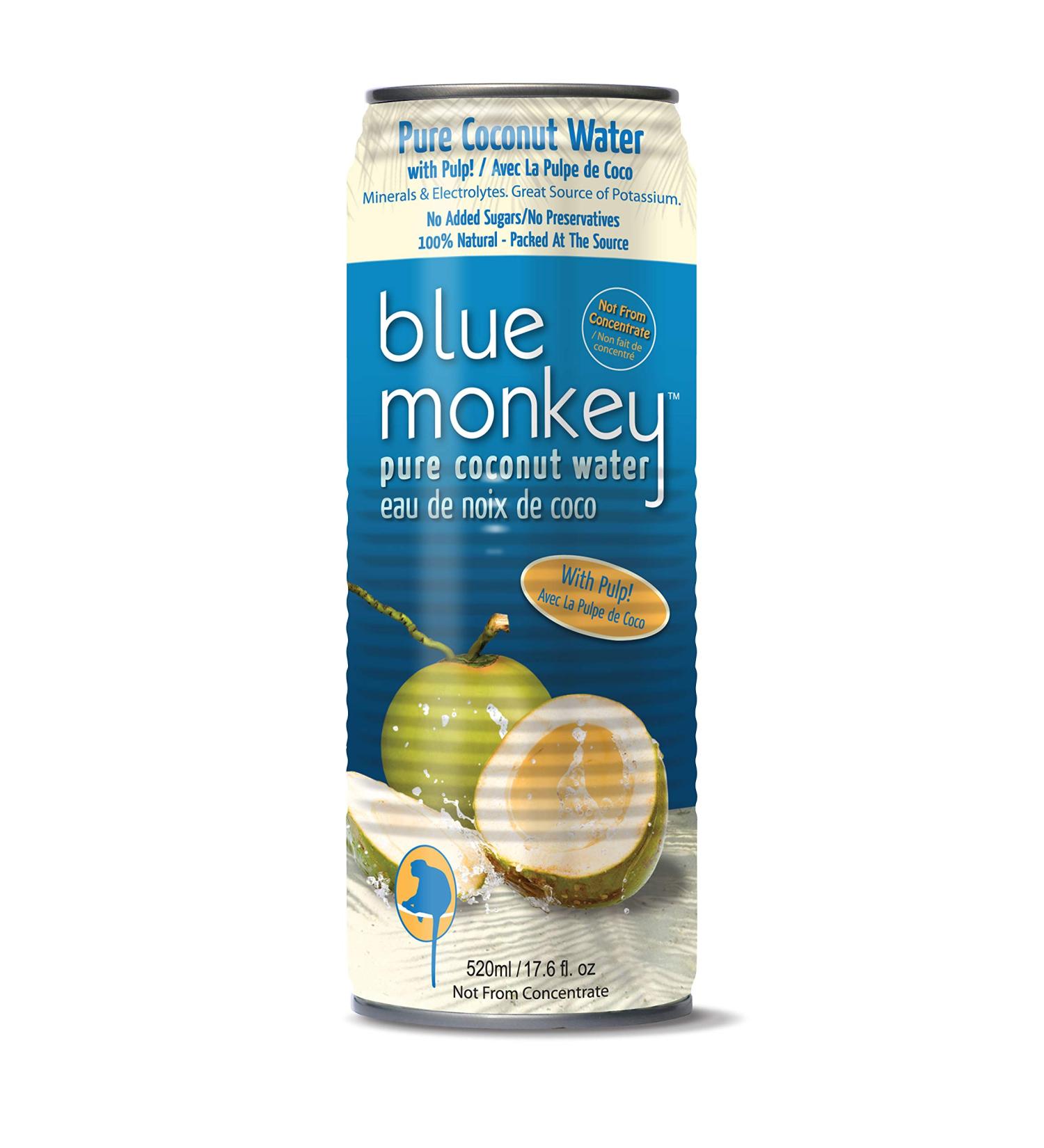 Blue Monkey 100% Coconut Water with Pulp NFC (12pk) 12 Count