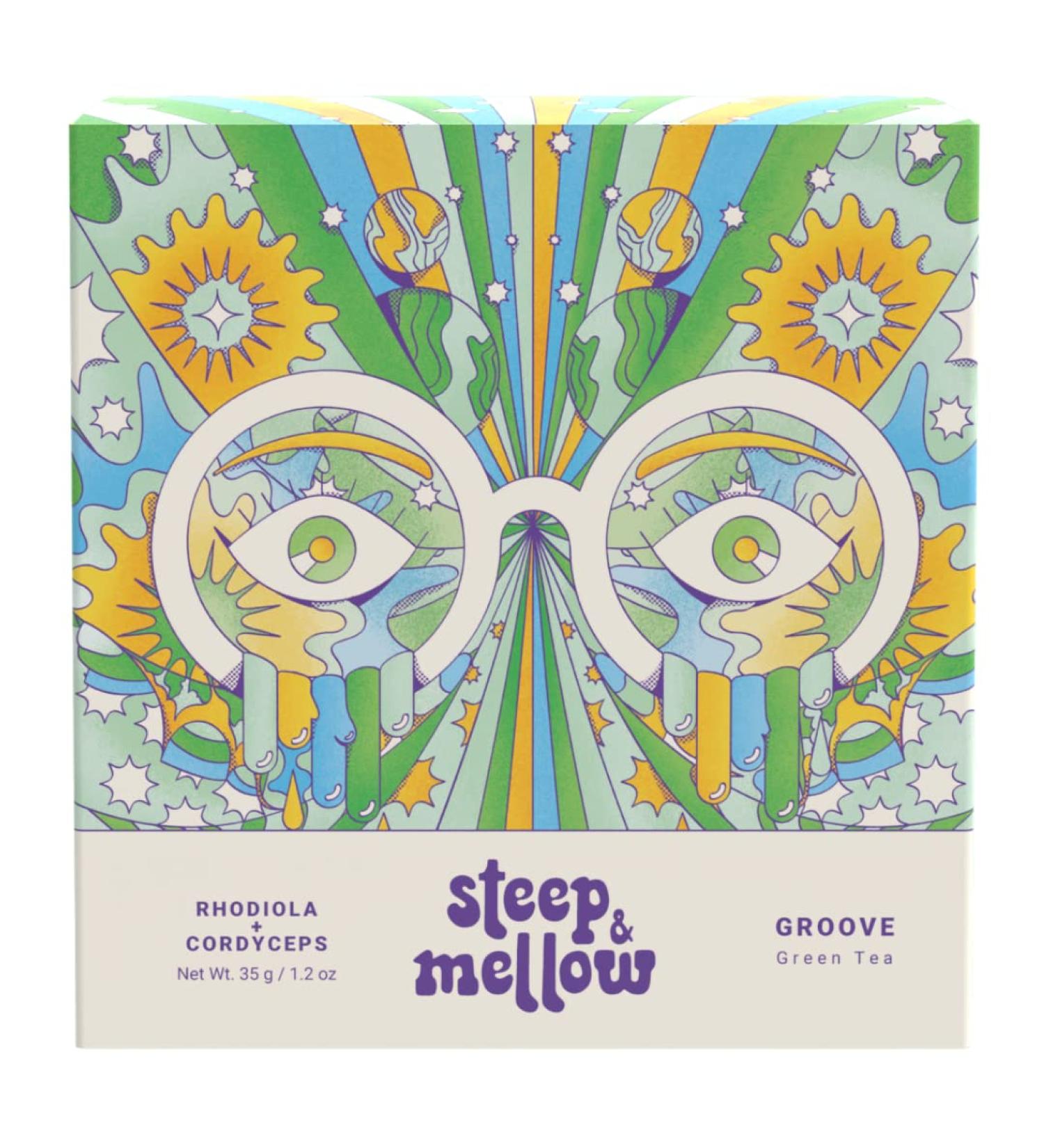 Steep & Mellow Functional Mushroom Green Tea | 14 Count | 100% Compostable Packaging - Buy Online on GoSupps.com