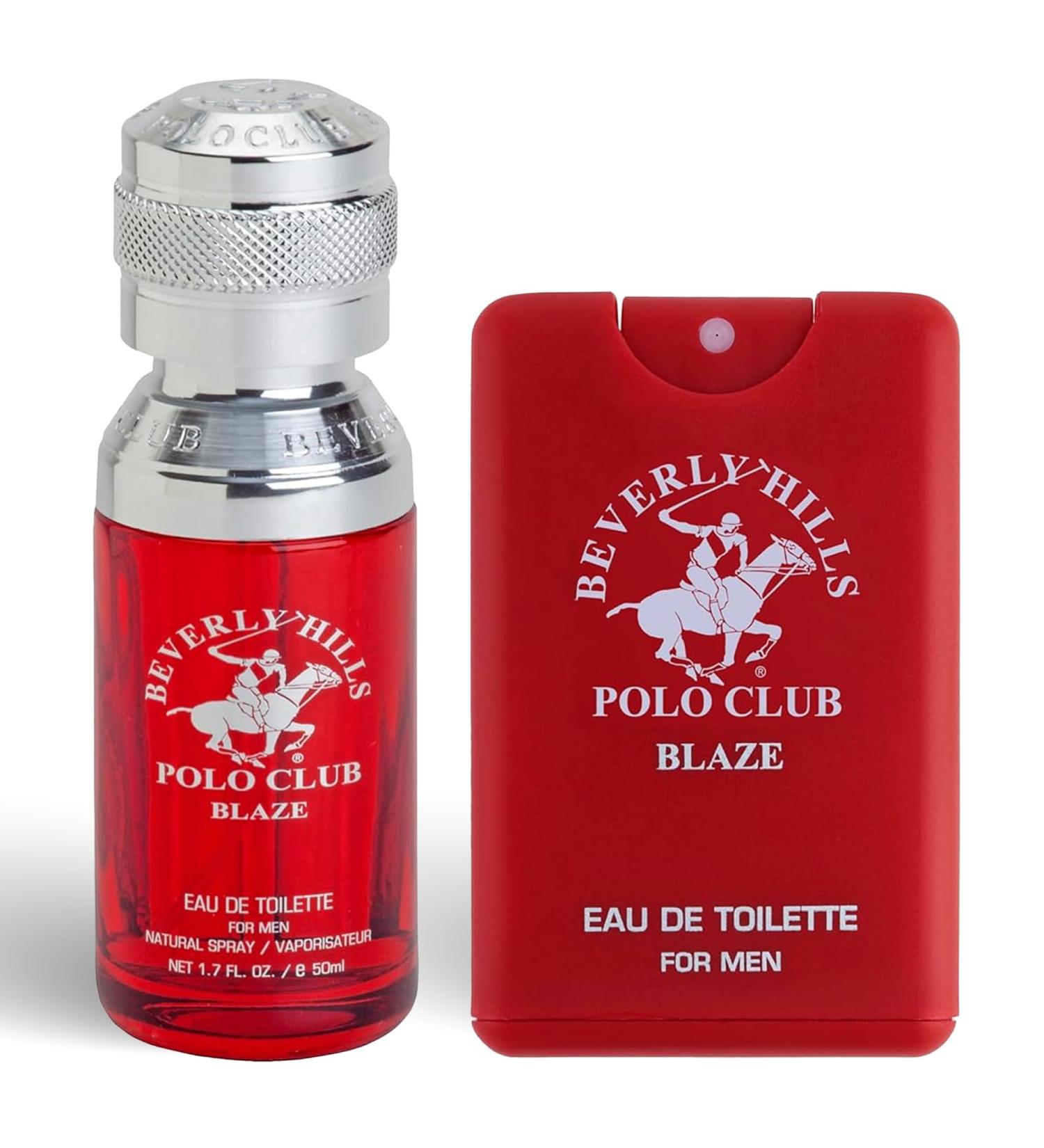Beverly Hills Polo Club BHPC Men's Eau De Toilette Bonus Pack 1.7oz EDT + Bonus EDT Pocket Spray (Blaze) - Buy Online on GoSupps.com