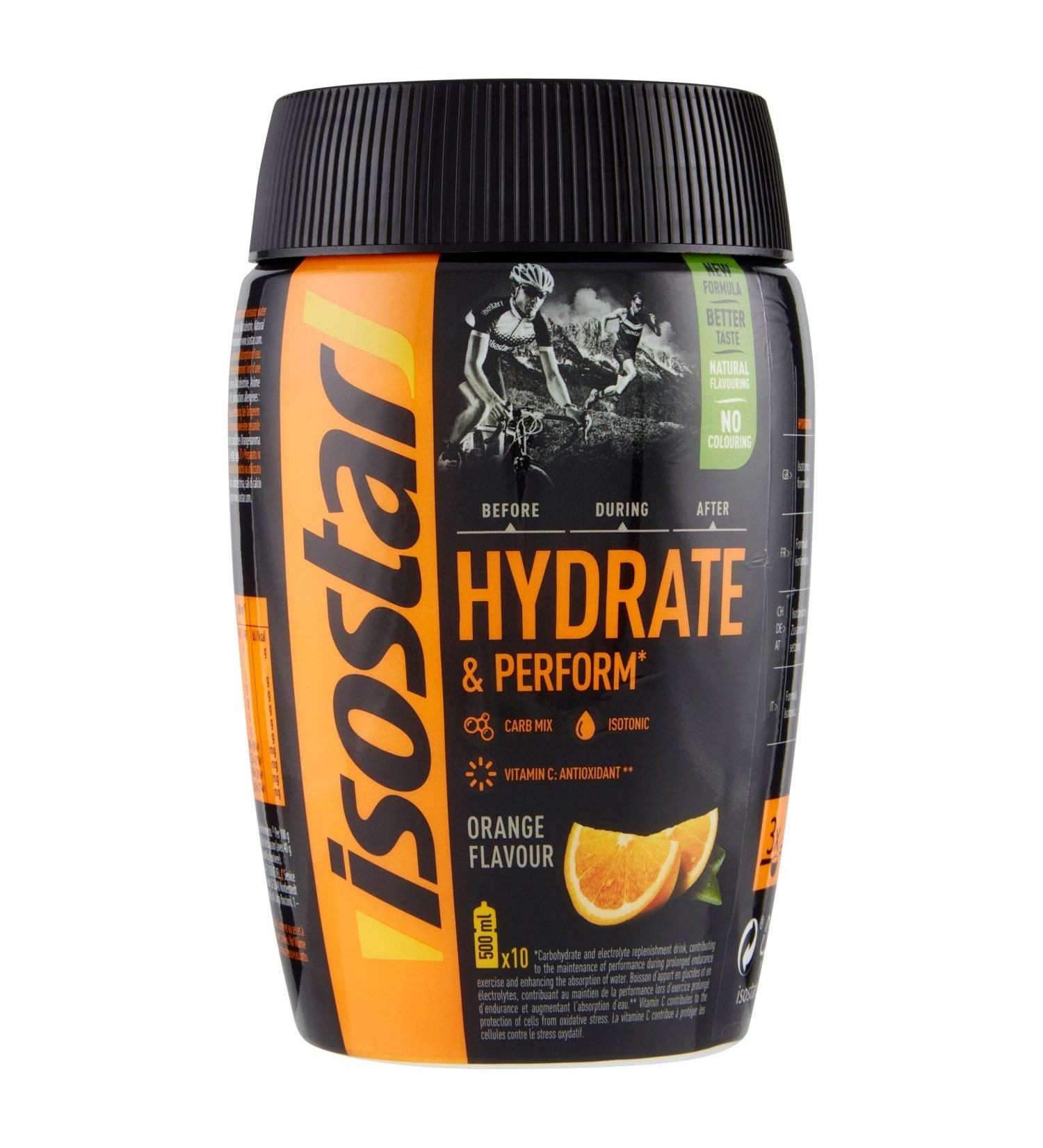 ISOSTAR Hydrate & Perform ISO Drink - 400g Isotonic Beverage Powder for Sports | Electrolyte Support - Orange Flavor - Buy Online on GoSupps.com