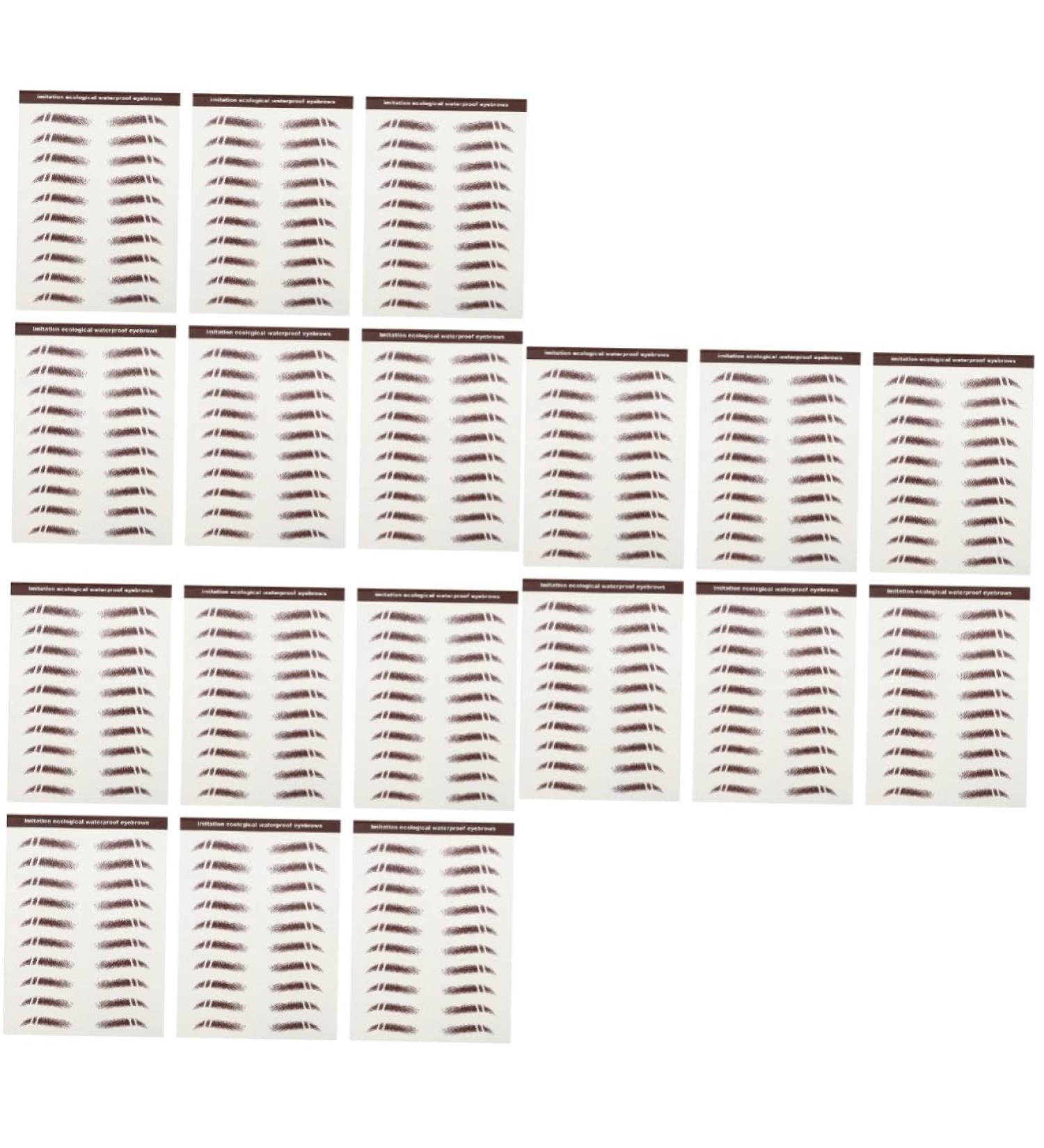 Beavorty 18 Pcs Eyebrow Stickers Makeup Tools Eyebrows Temporary Brow Tattoos Transfer Stickers Cosmetic Miss - Buy Online on GoSupps.com