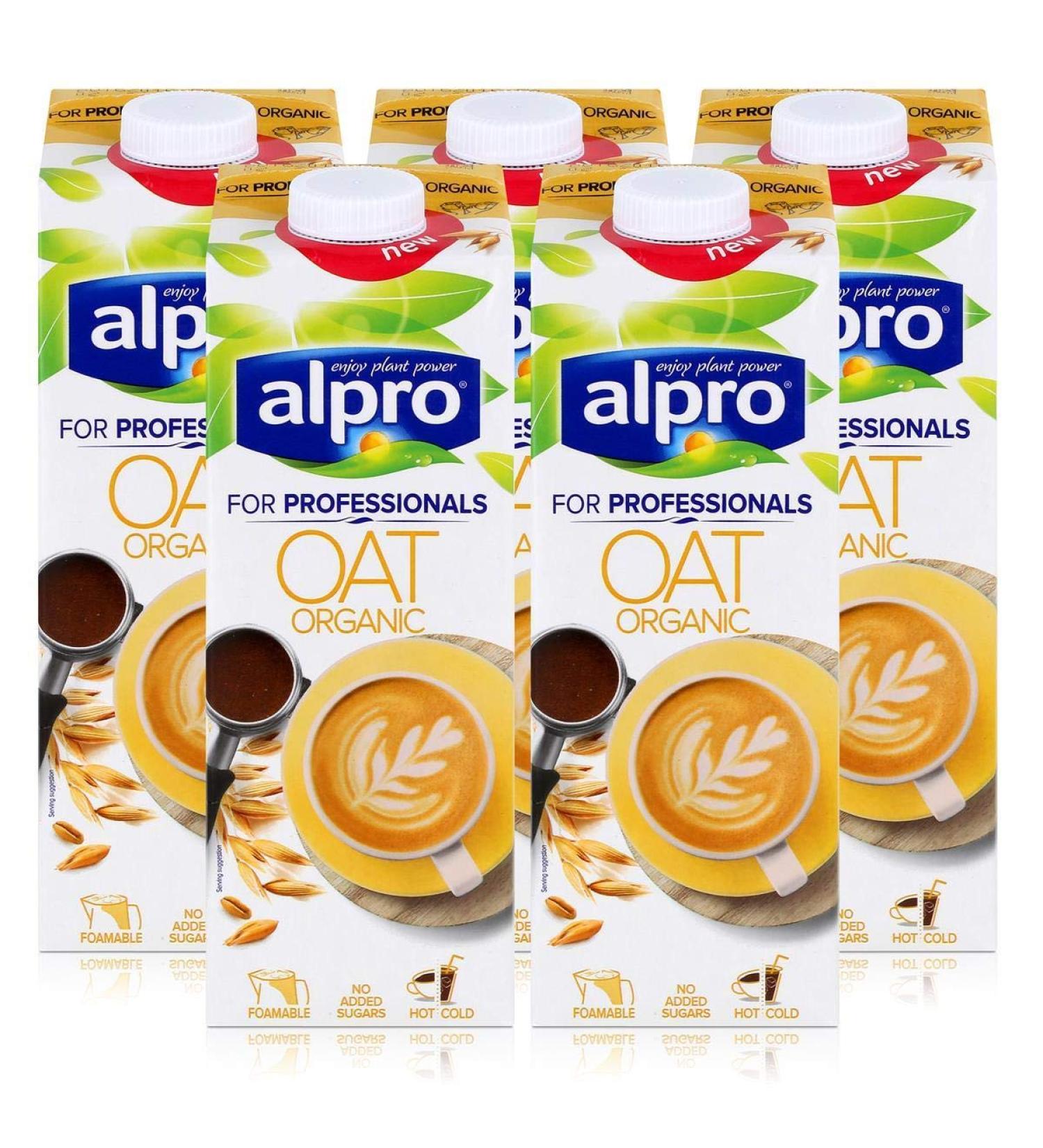 Alpro for professionals Oat Organic Pack of 5 organic oat drinks 1 l - Buy Online on GoSupps.com
