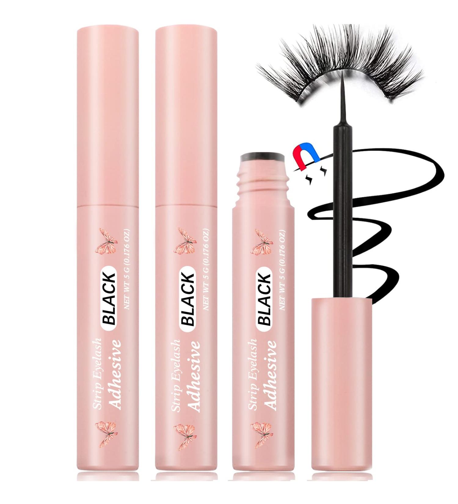 3 Tubes Magnetic Eyeliner & Pink Glue Pack | Magnetic Eyelashes Set - Buy Online on GoSupps.com