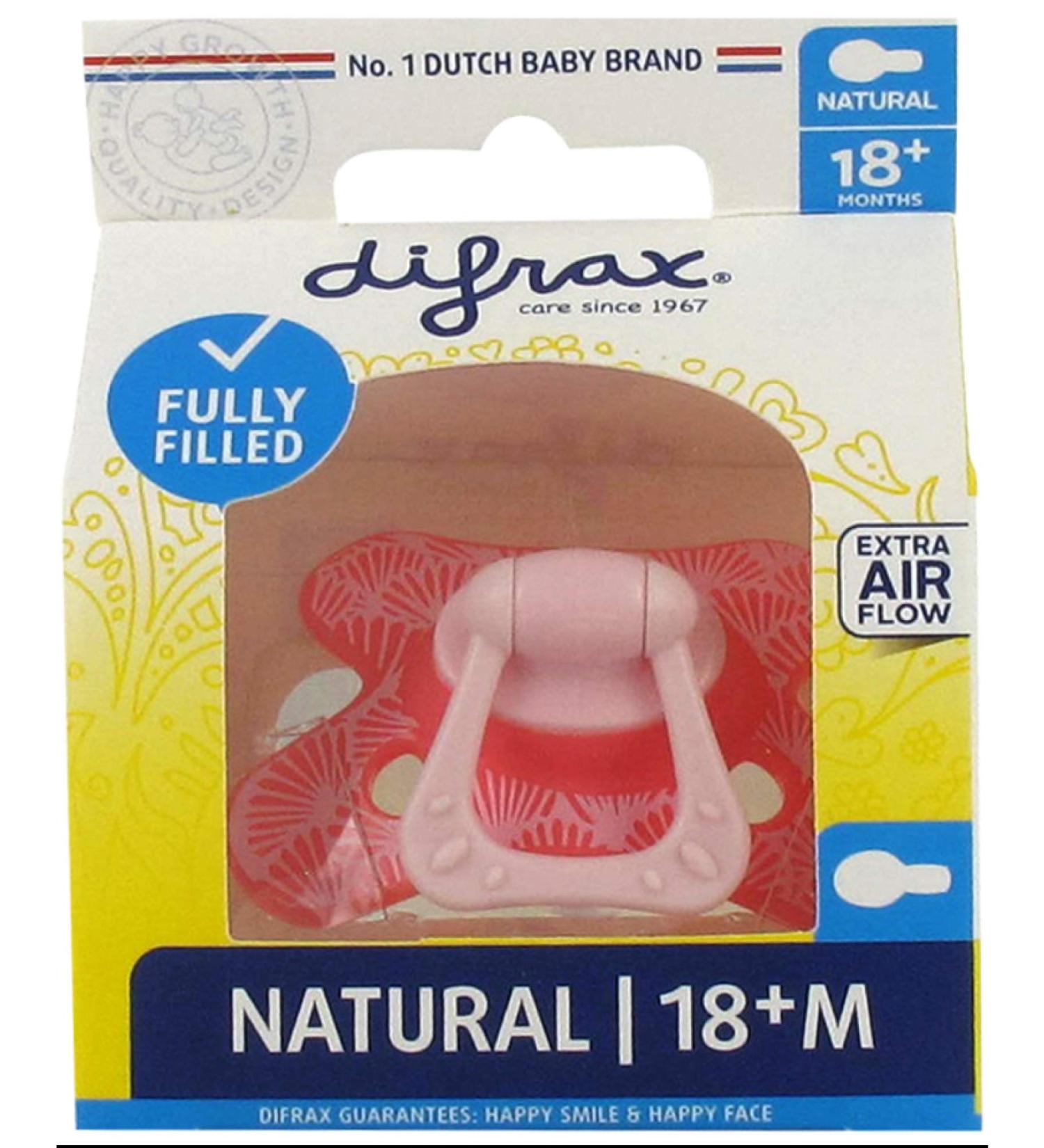 Difrax 802 - Pacifier Combi extra strong from 18 months pink