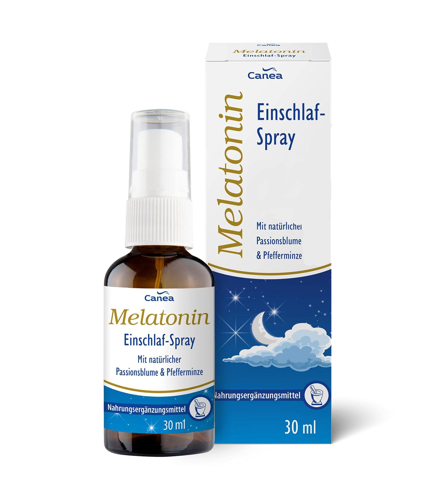 Canea Melatonin Spray with Passion Flower & Peppermint - Natural Sleep Aid (30ml) | Ideal for Sleep Problems | Shop Internationally - Buy Online on GoSupps.com