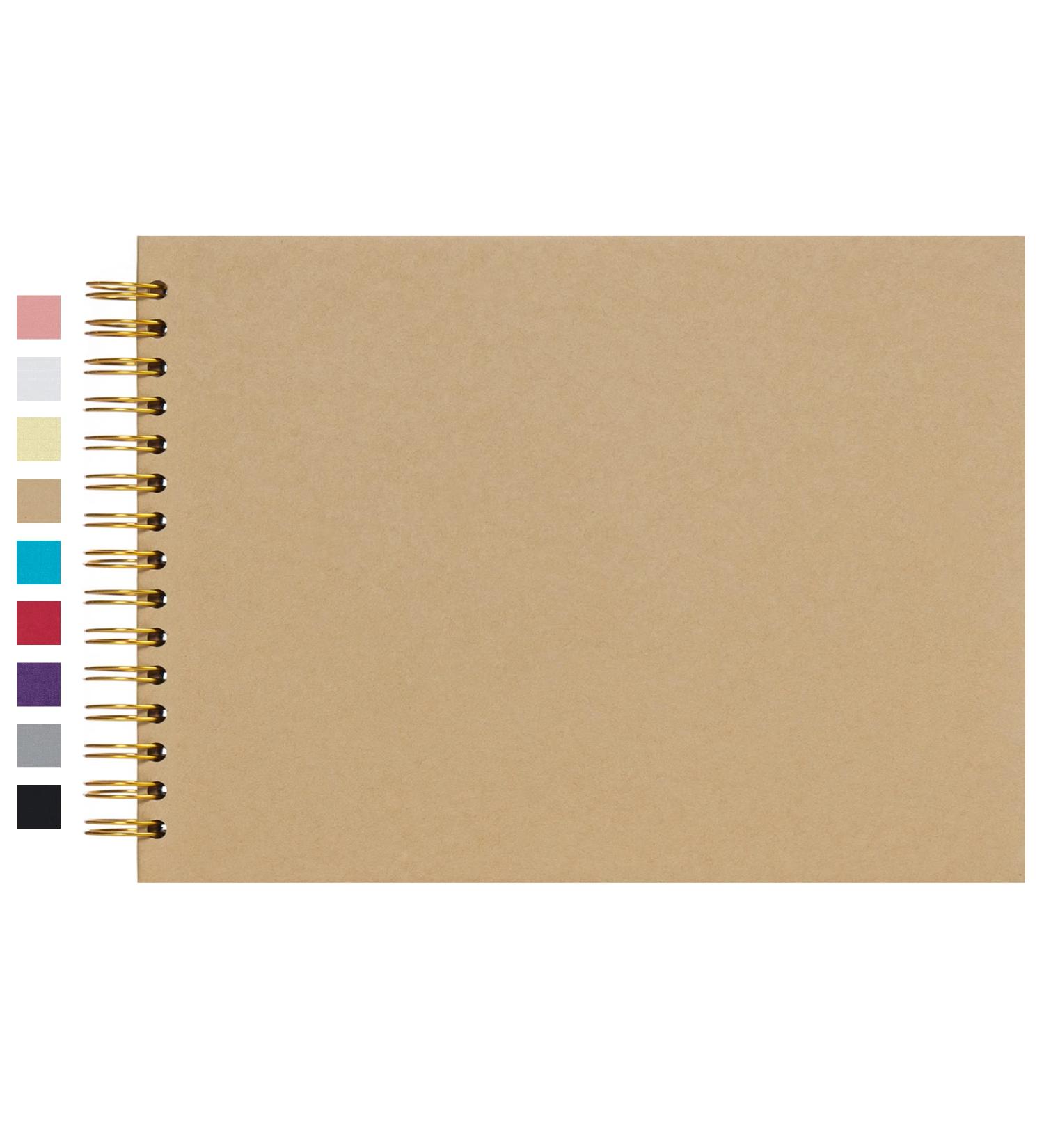 Potricher 12.2 x 8.5 Inch Hardcover Kraft Scrapbook Photo Album - 80 Pages - Wedding Anniversary Family Album (Brown) - Buy Online on GoSupps.com