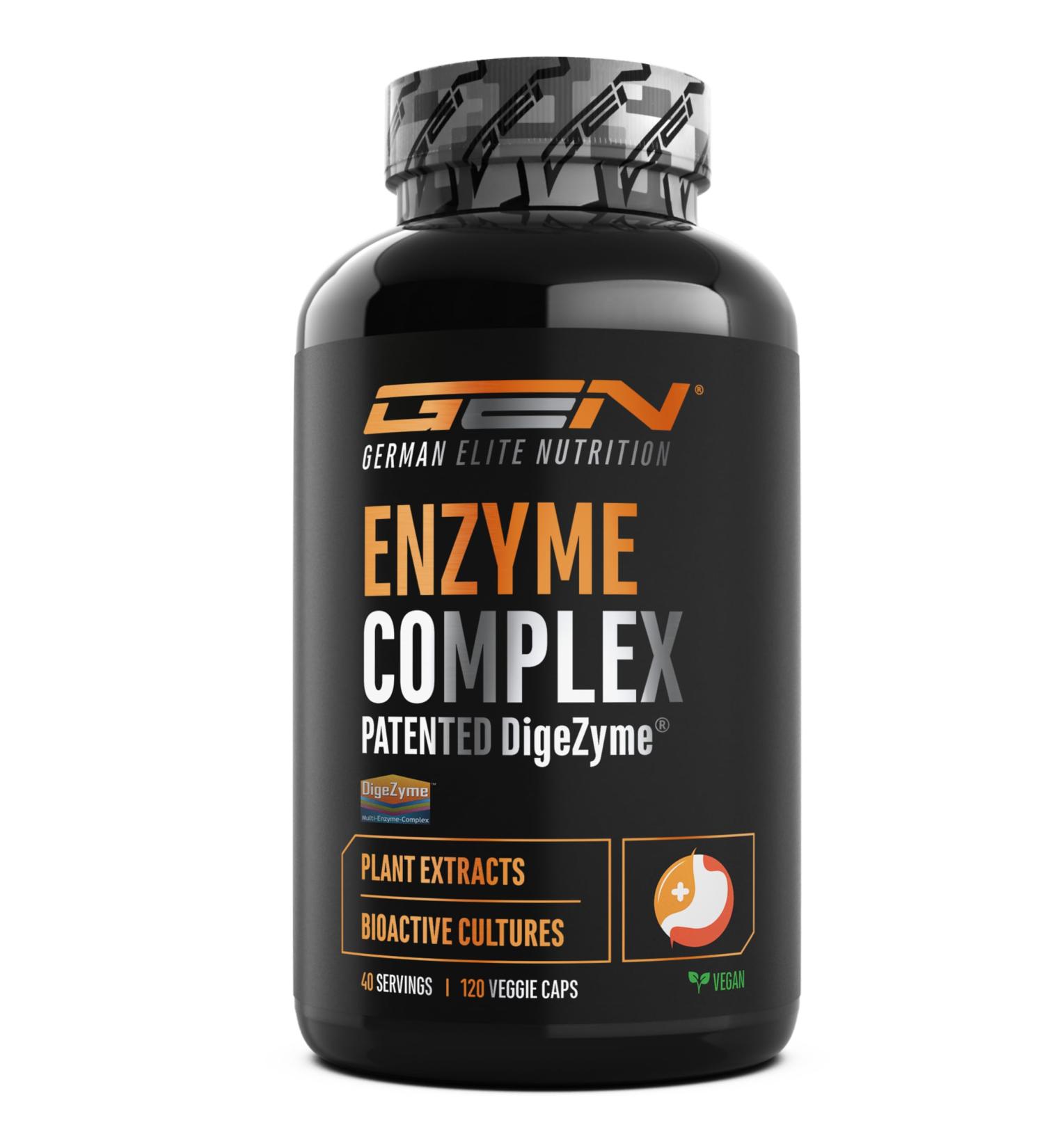 Complexe enzymatique - Enzymes digestives avec DigeZyme brevet brom la ne pepsine papa ne extraits v g taux et bact ries lactiques - Hautement dos v g talien - 120 g lules - Buy Online on GoSupps.com