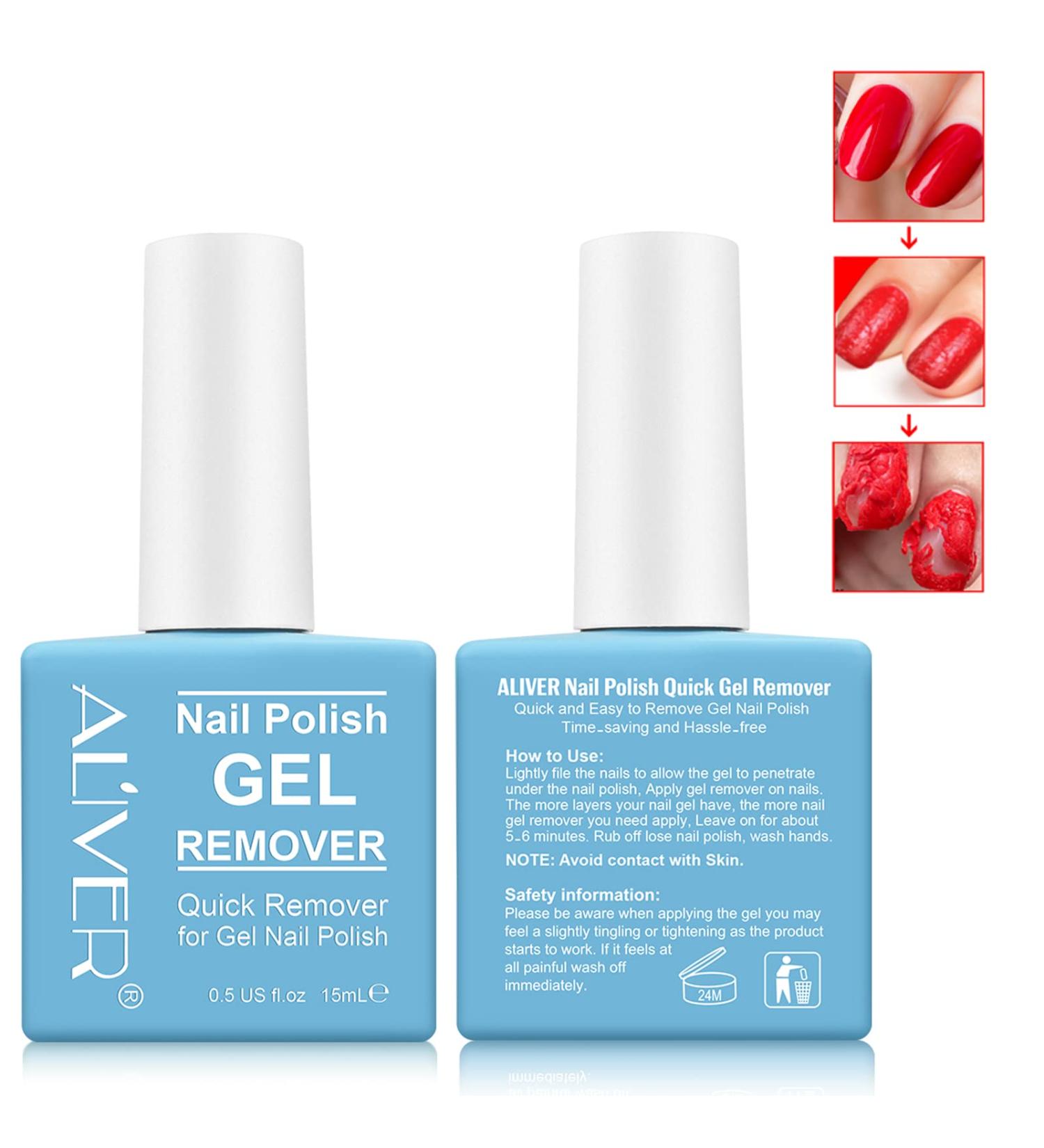 Magic Gel Polish Nail Remover - Quick & Gentle Removal for Manicures - 2 Pack for Girls & Women - Buy Online on GoSupps.com