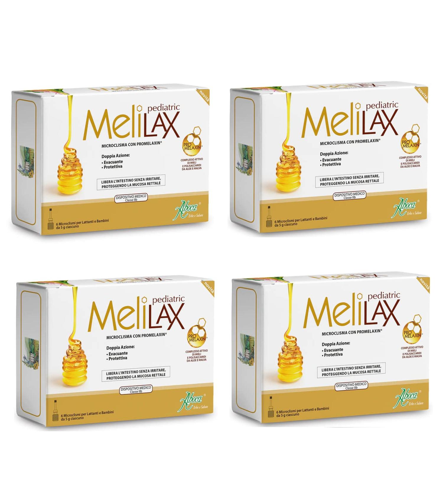 ABOCA M lilasx Pediatric for infants 4 boxes of 6 micro-clips - relieves constipation protecting the rectal mucosa