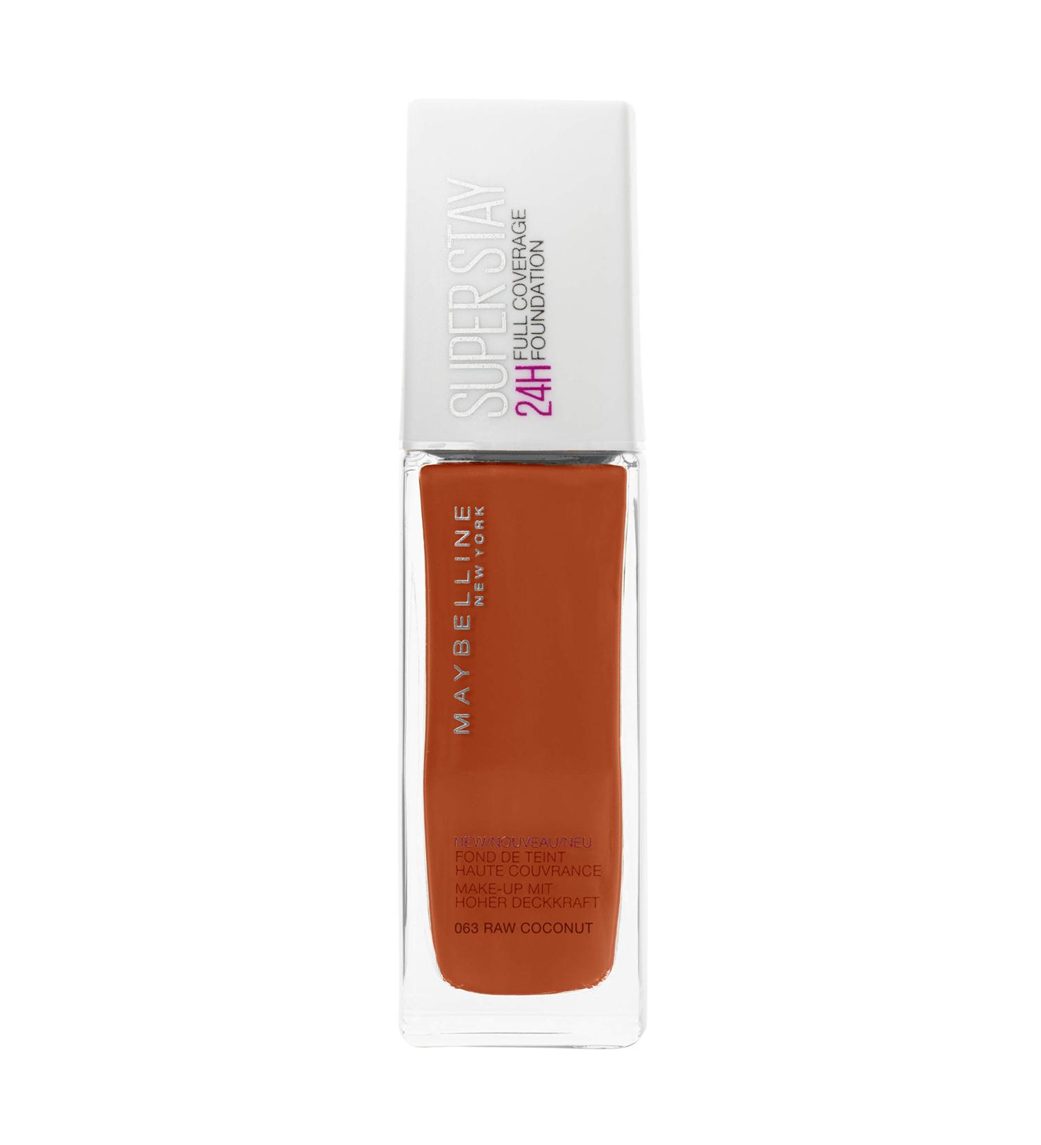 Maybelline SuperStay 24H Full Coverage Foundation - 63 Raw Coconut 1 count (Pack of 1) - Buy Online on GoSupps.com
