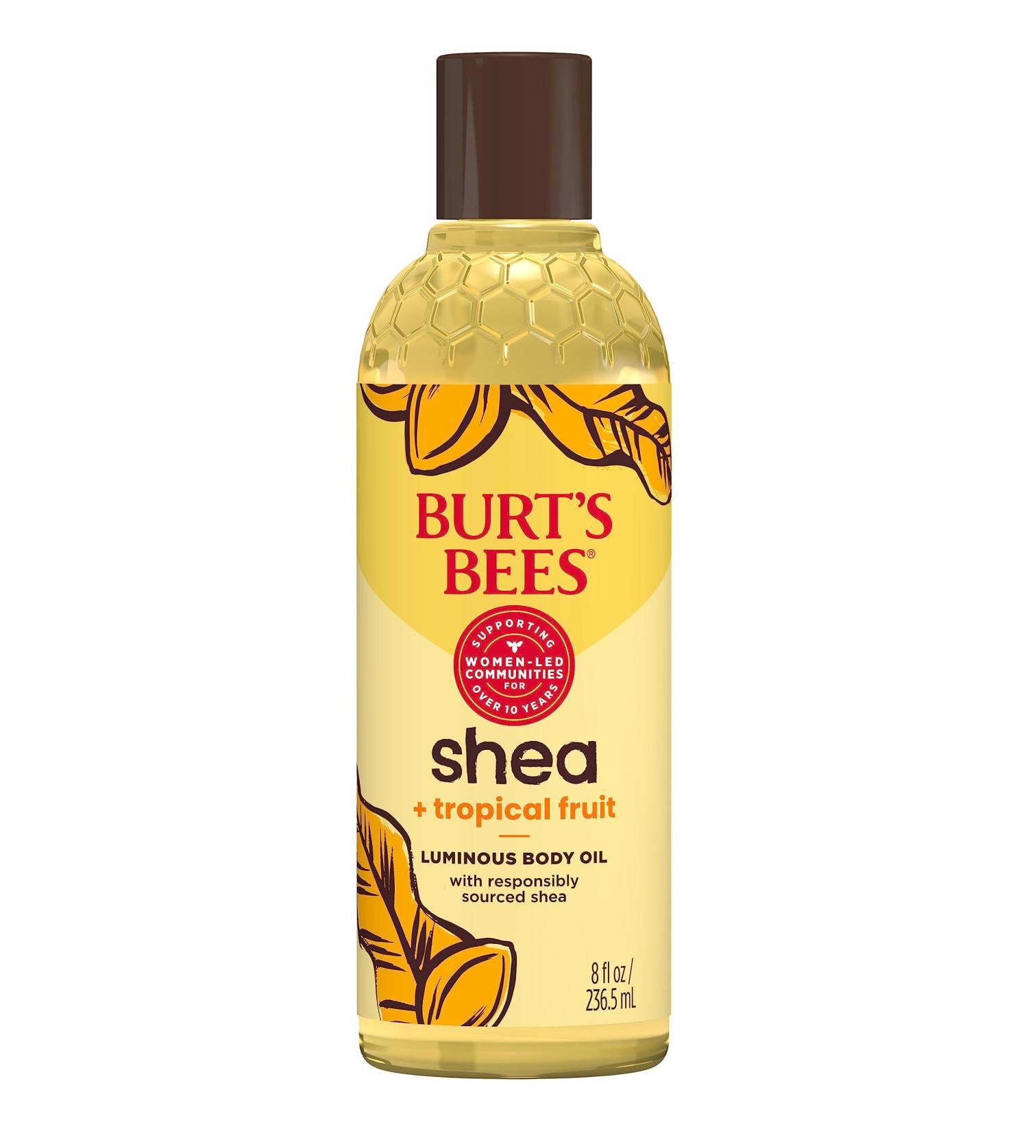 Burt's Bees Shea + Tropical Fruit Body Oil - Non-Greasy Antioxidant-Rich Skin Care | Perfect Christmas Stocking Stuffer (8 oz - Buy Online on GoSupps.com