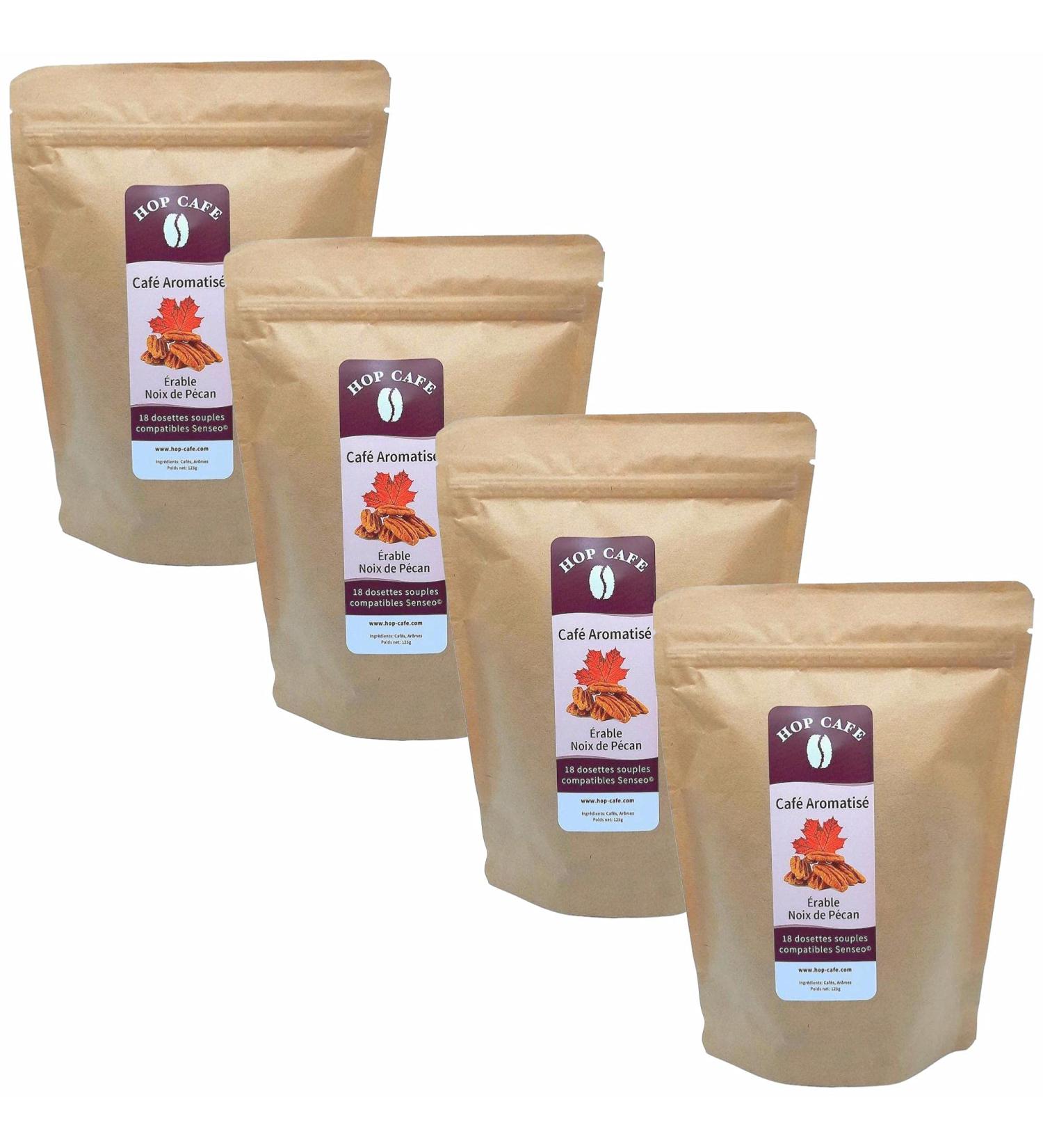 HOP CAFE - Pack 72 Dosettes Souples Aromatis es rable P can