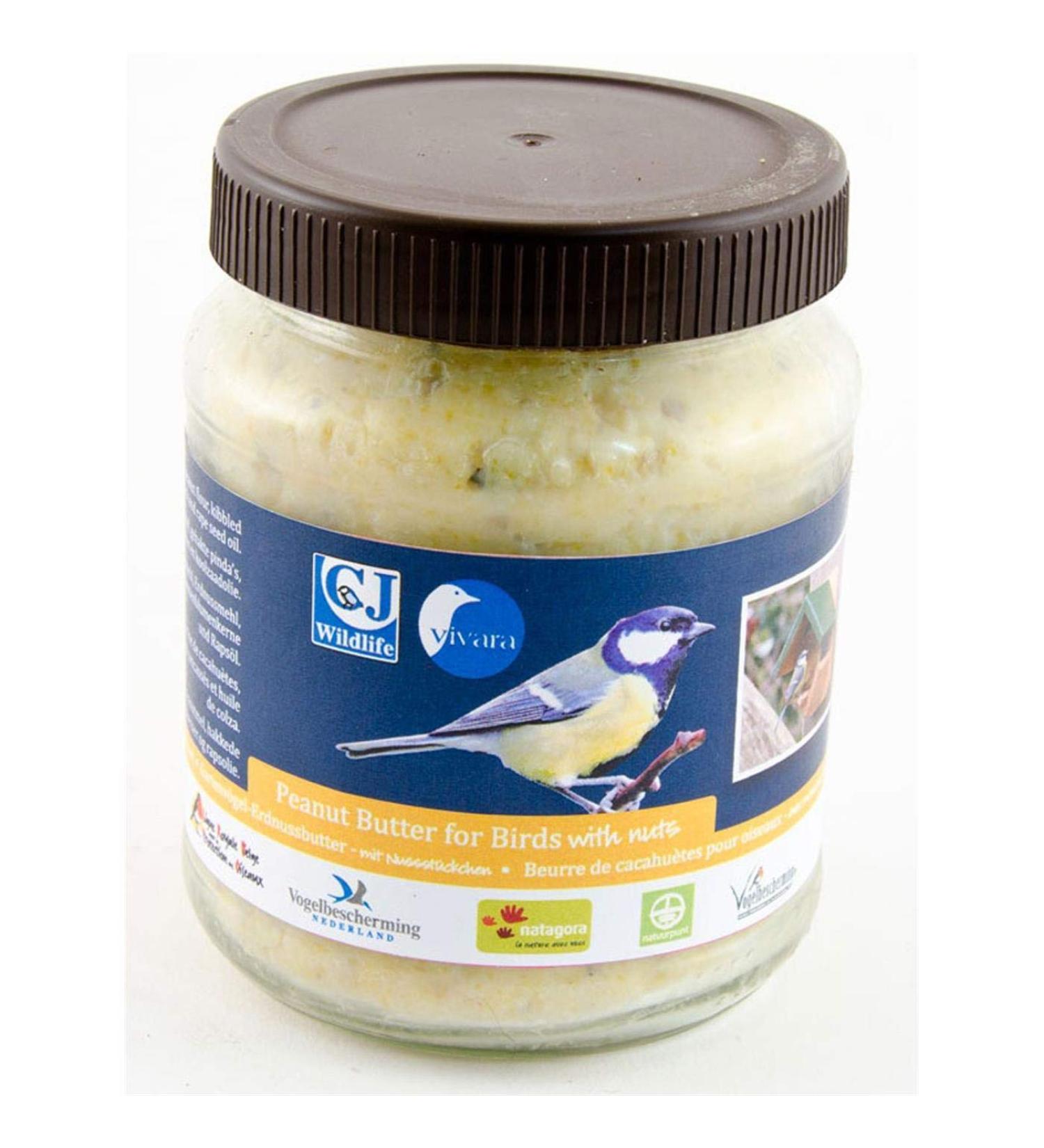 CJ Wildlife Peanut Butter for Birds with Nut Pieces - Economy Pack (4 x 330g) | Best Bird Food for Wild Birds - Buy Online on GoSupps.com