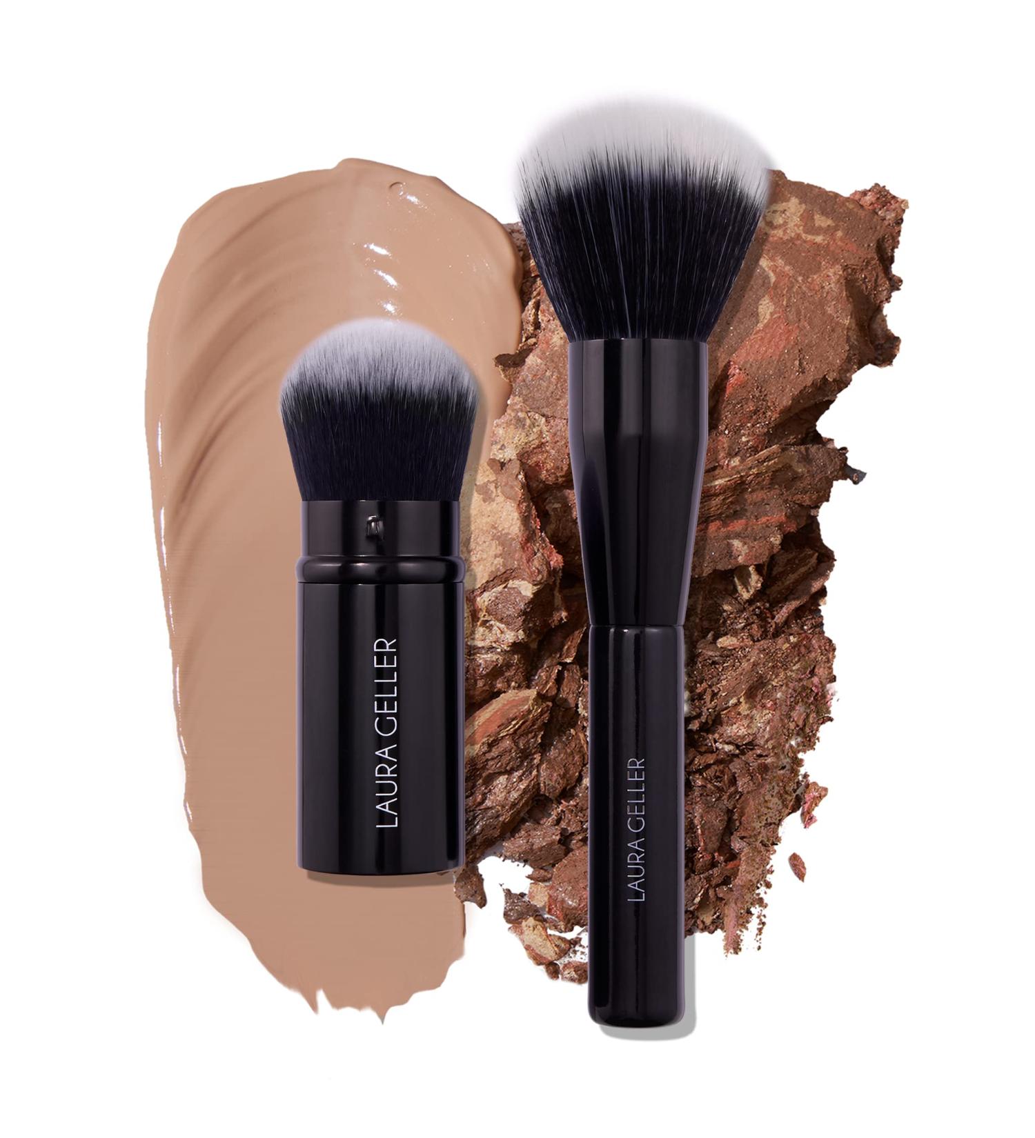 Laura Geller Blending Beauties Makeup Brush Set - 2pc Gift Set for Powders & Foundation | International Shipping - Buy Online on GoSupps.com